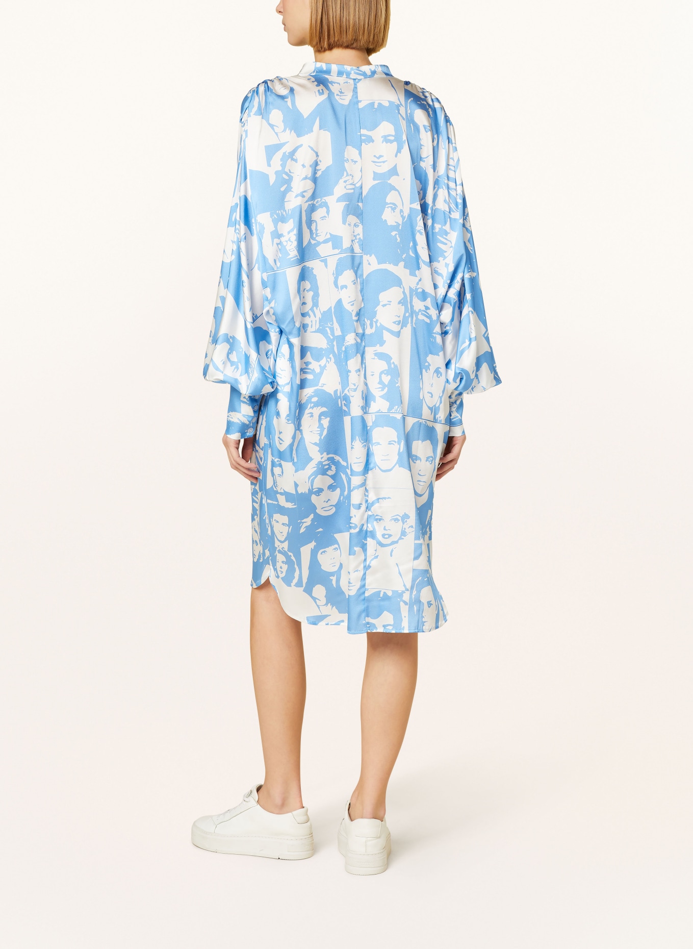 UNBREAK.IT Silk dress, Color: LIGHT BLUE/ WHITE (Image 3)