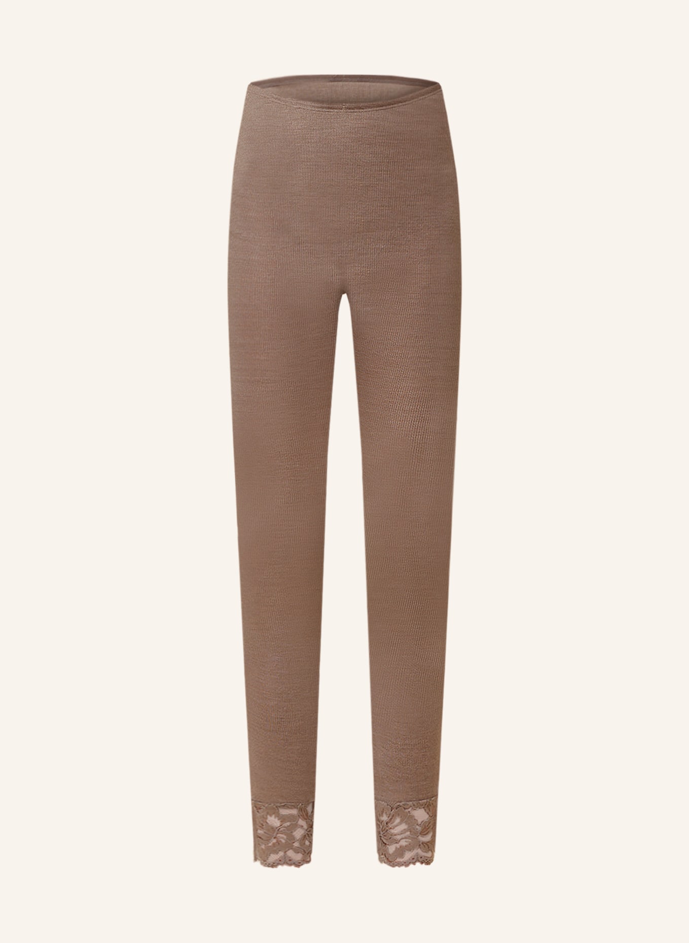 mey Lounge leggings series WOOL LOVE made of merino wool with silk, Color: TAUPE (Image 1)
