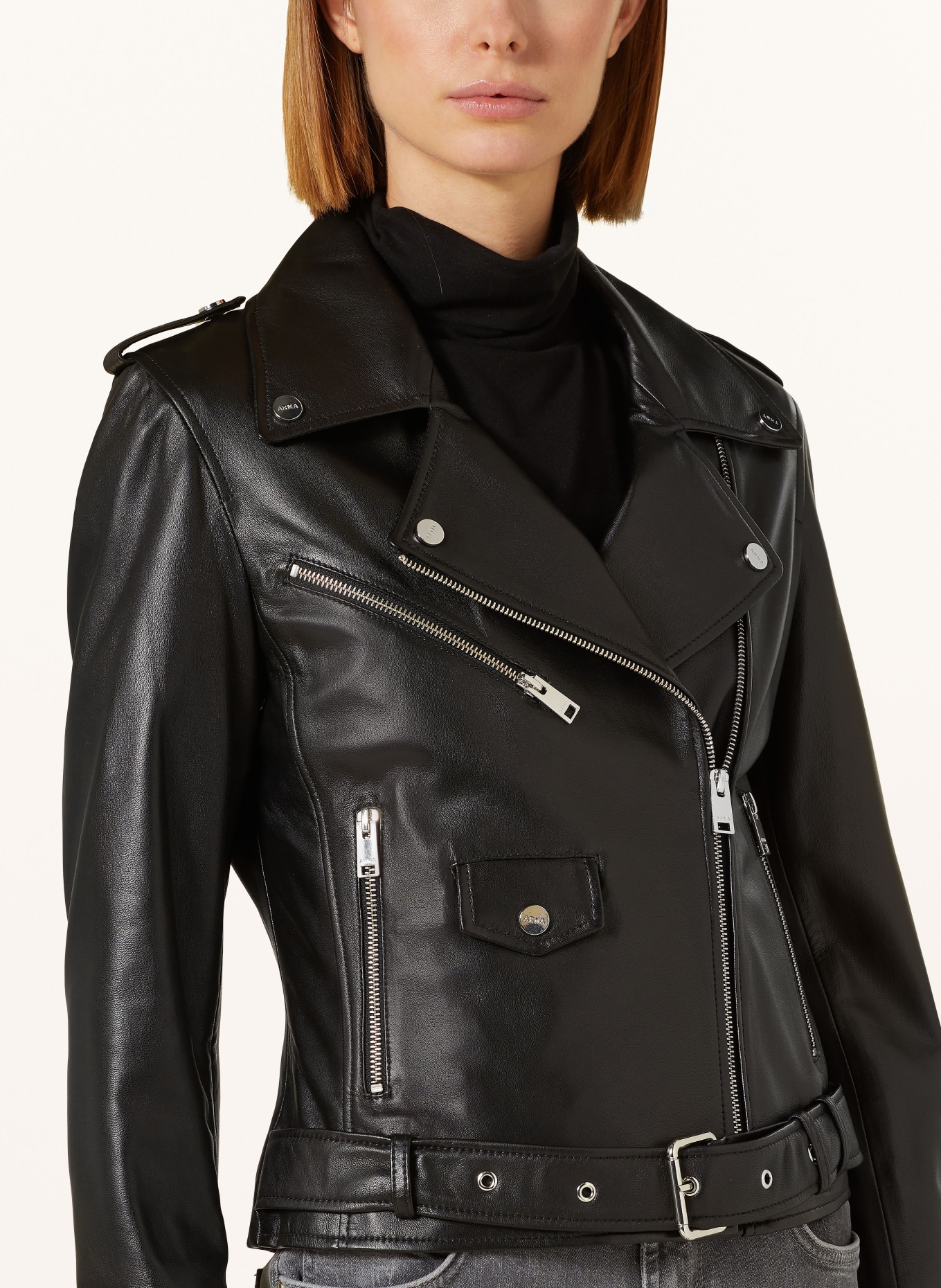 ARMA Leather jacket KYLIE, Color: BLACK (Image 4)