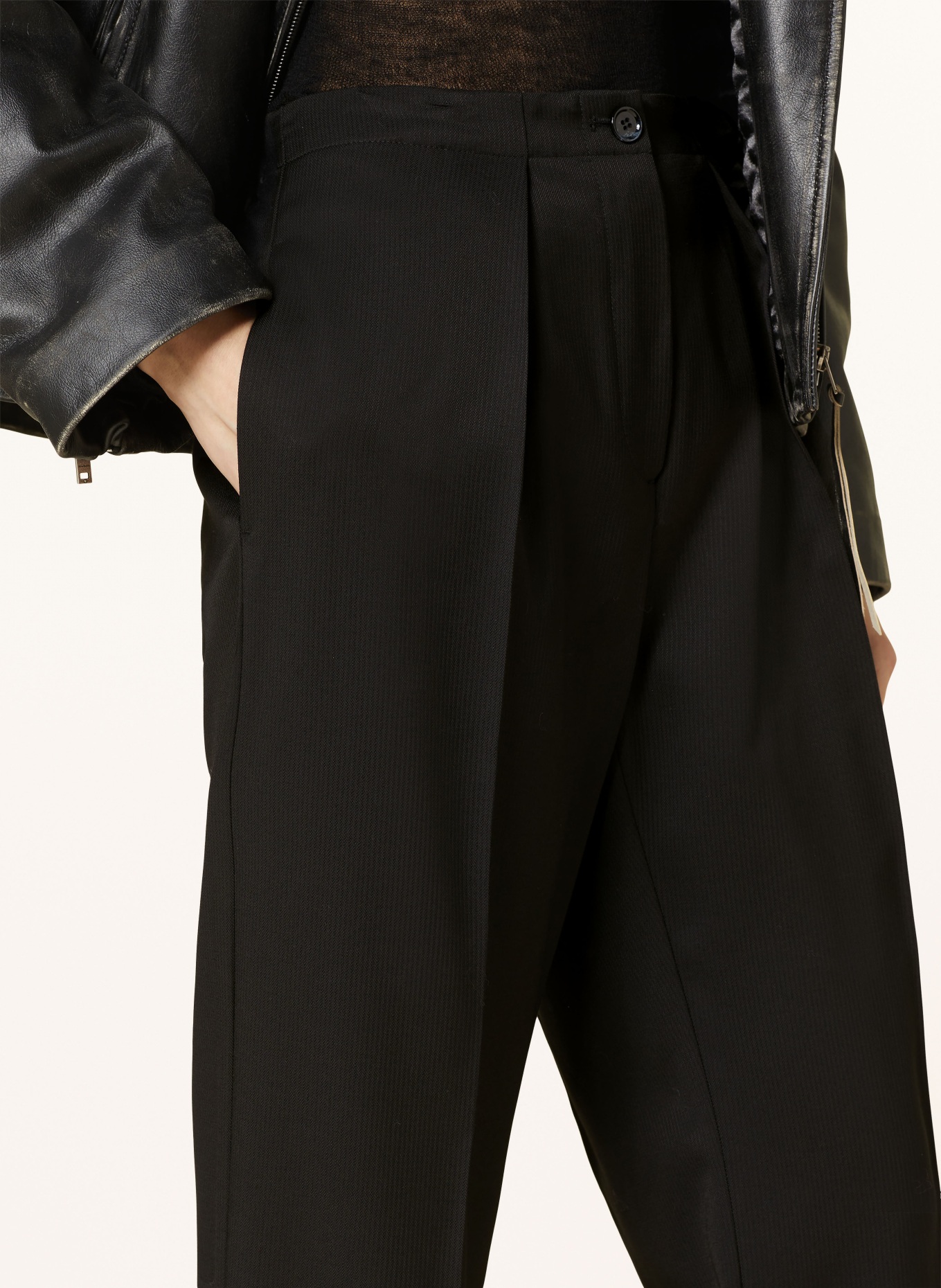 Acne Studios Wide leg trousers, Color: BLACK (Image 5)