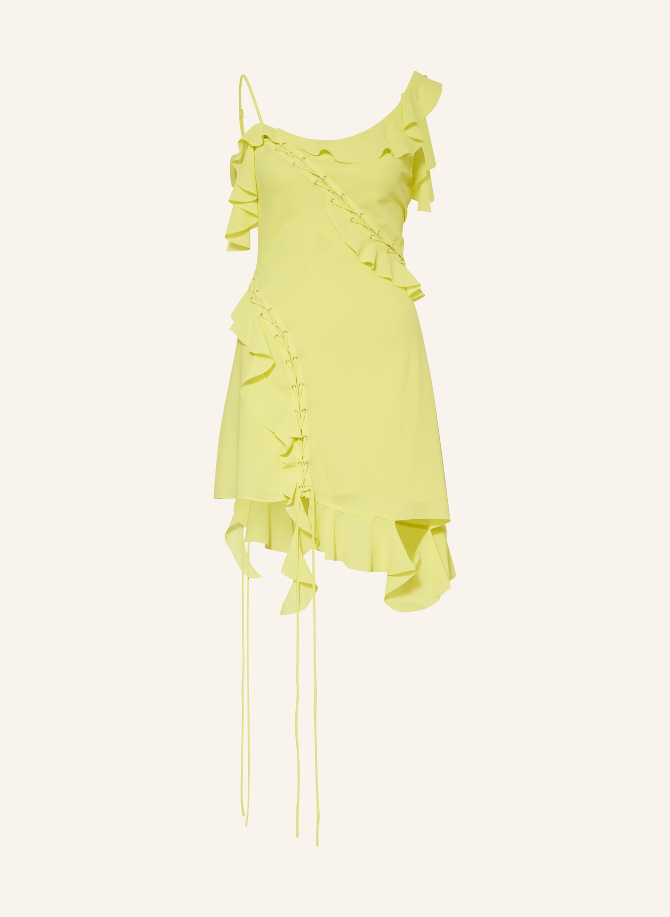 Acne Studios Šaty s volánky, Barva: ŽLUTÁ (Obrázek 1)