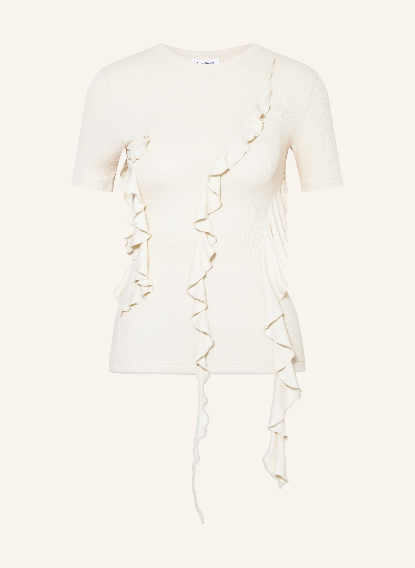 Acne Studios T-shirt with frills, Color: BEIGE (Image 1)