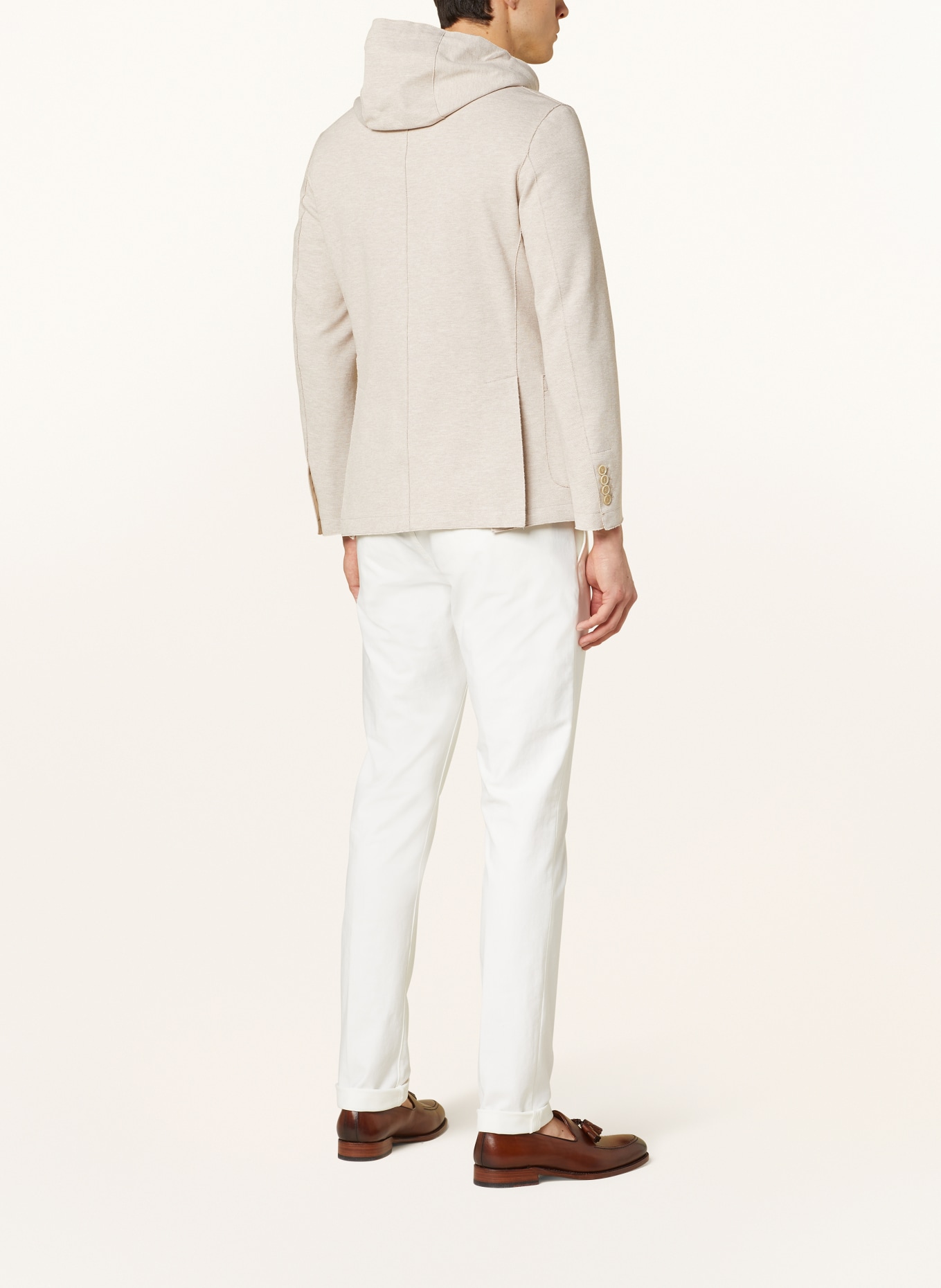 eleventy Suit jacket slim fit with detachable yoke, Color: BEIGE (Image 3)