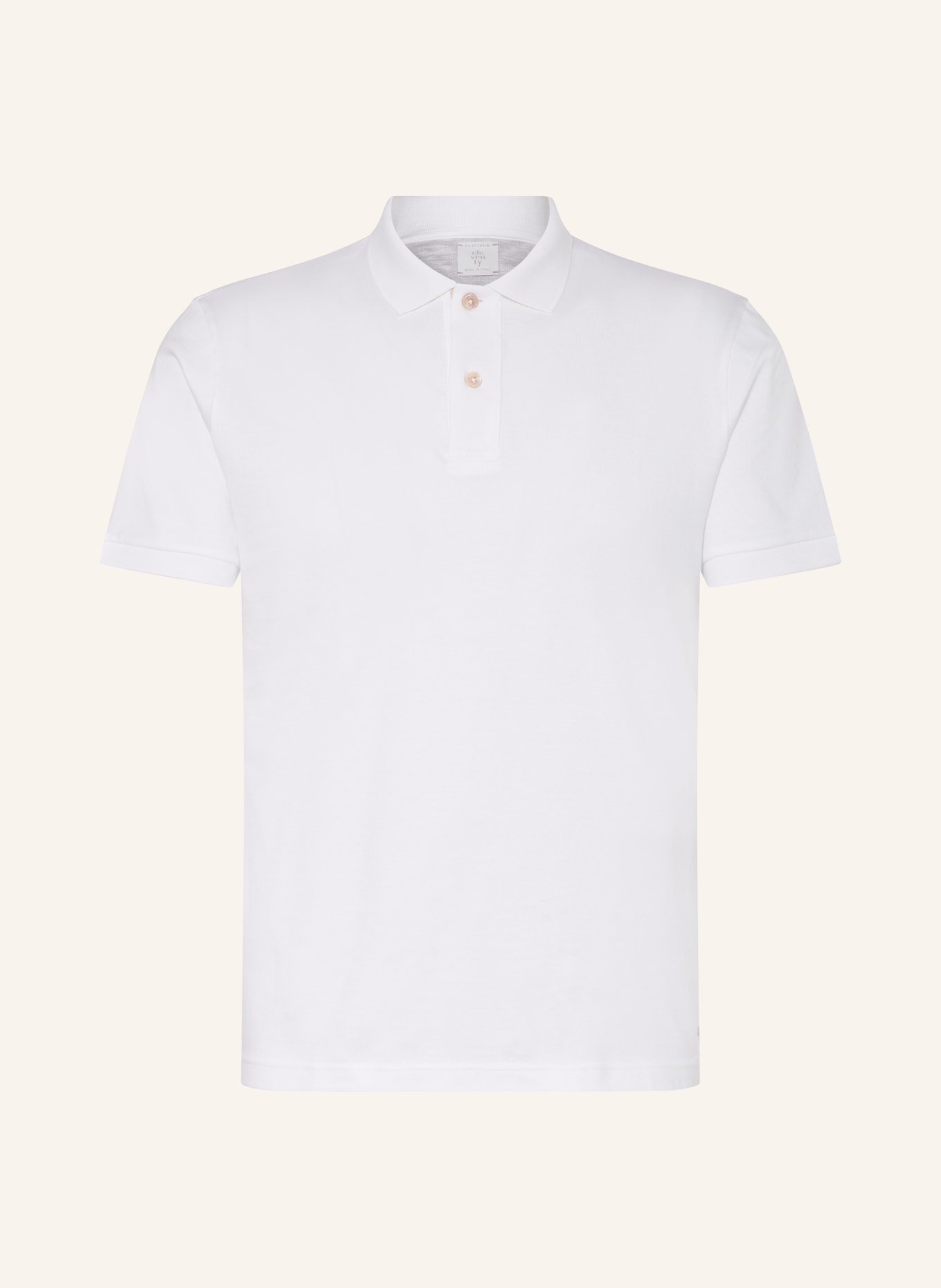 eleventy Knitted polo shirt, Color: WHITE (Image 1)