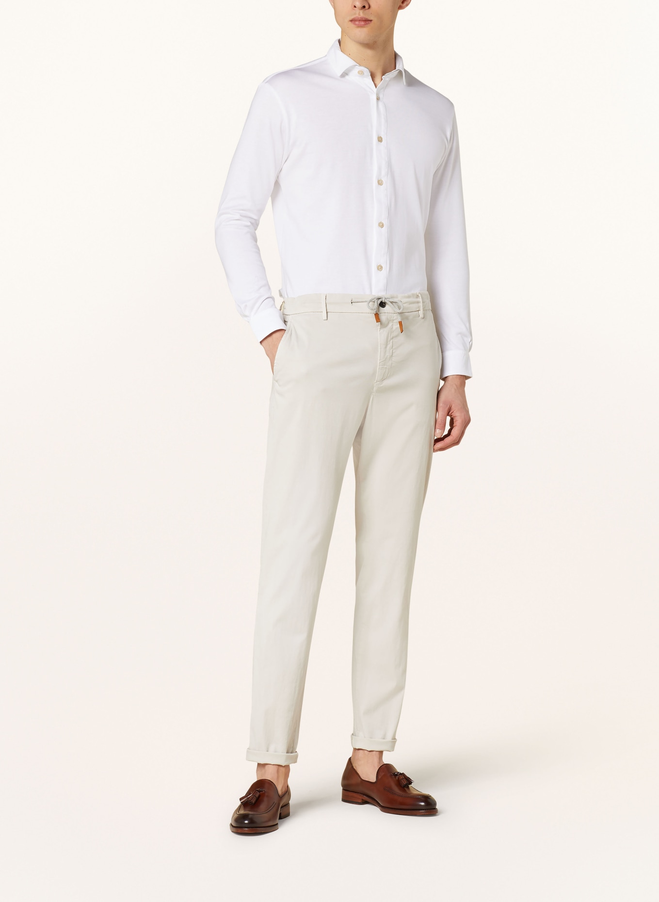 eleventy Jersey shirt slim fit, Color: WHITE (Image 2)