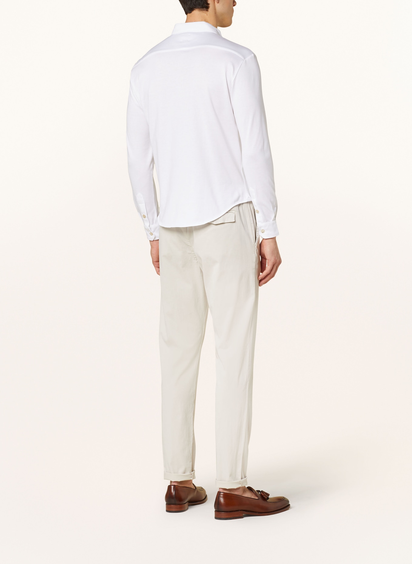 eleventy Jersey shirt slim fit, Color: WHITE (Image 3)