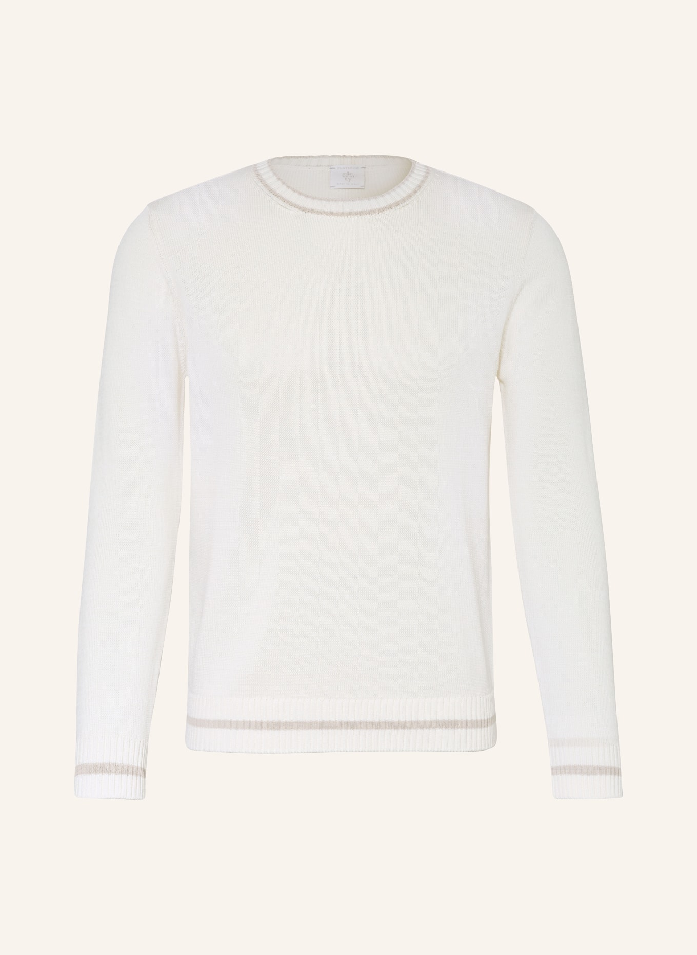 eleventy Pullover, Farbe: WEISS/ BEIGE (Bild 1)