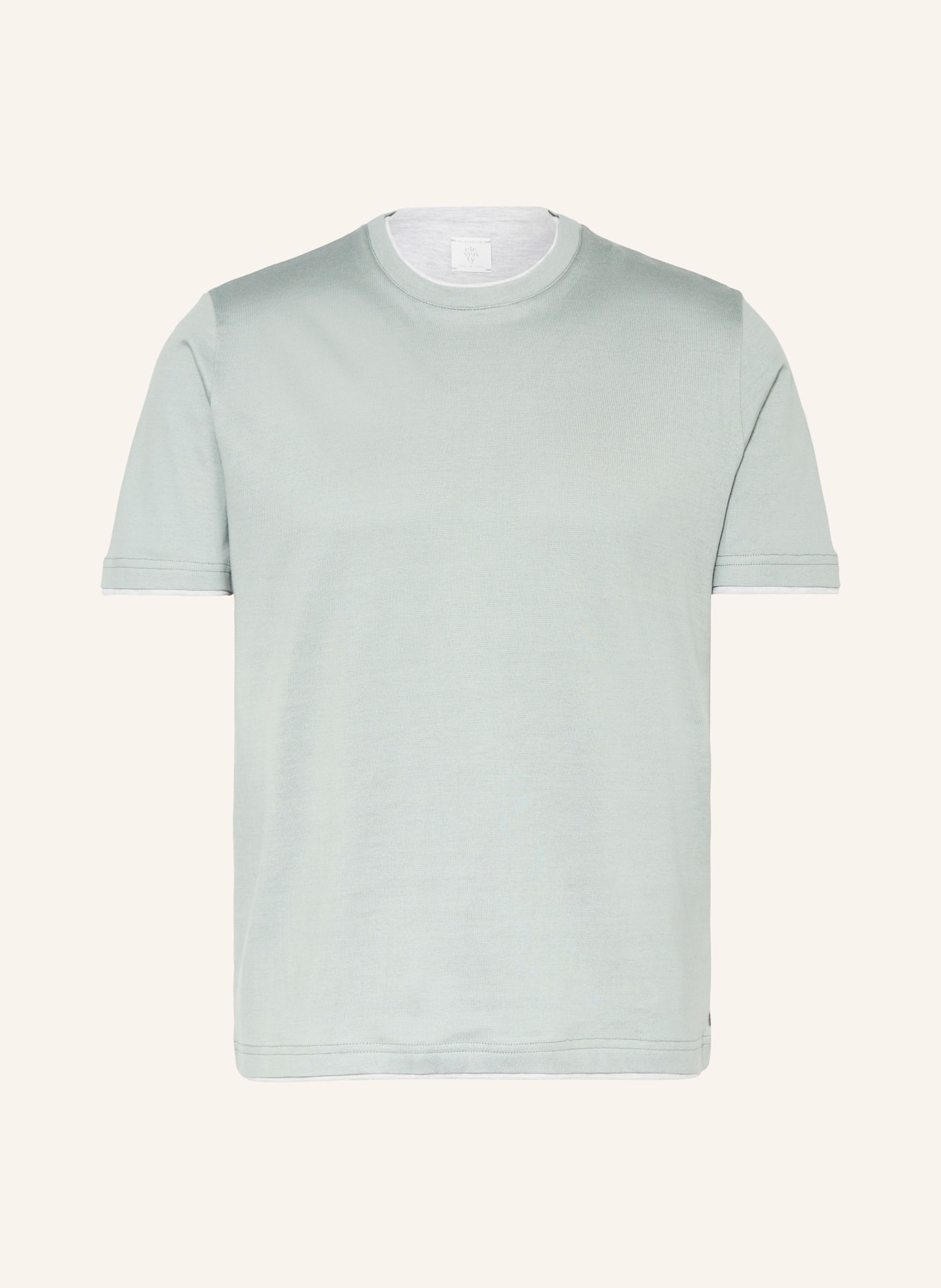eleventy T-Shirt, Farbe: GRÜN/ HELLGRAU (Bild 1)