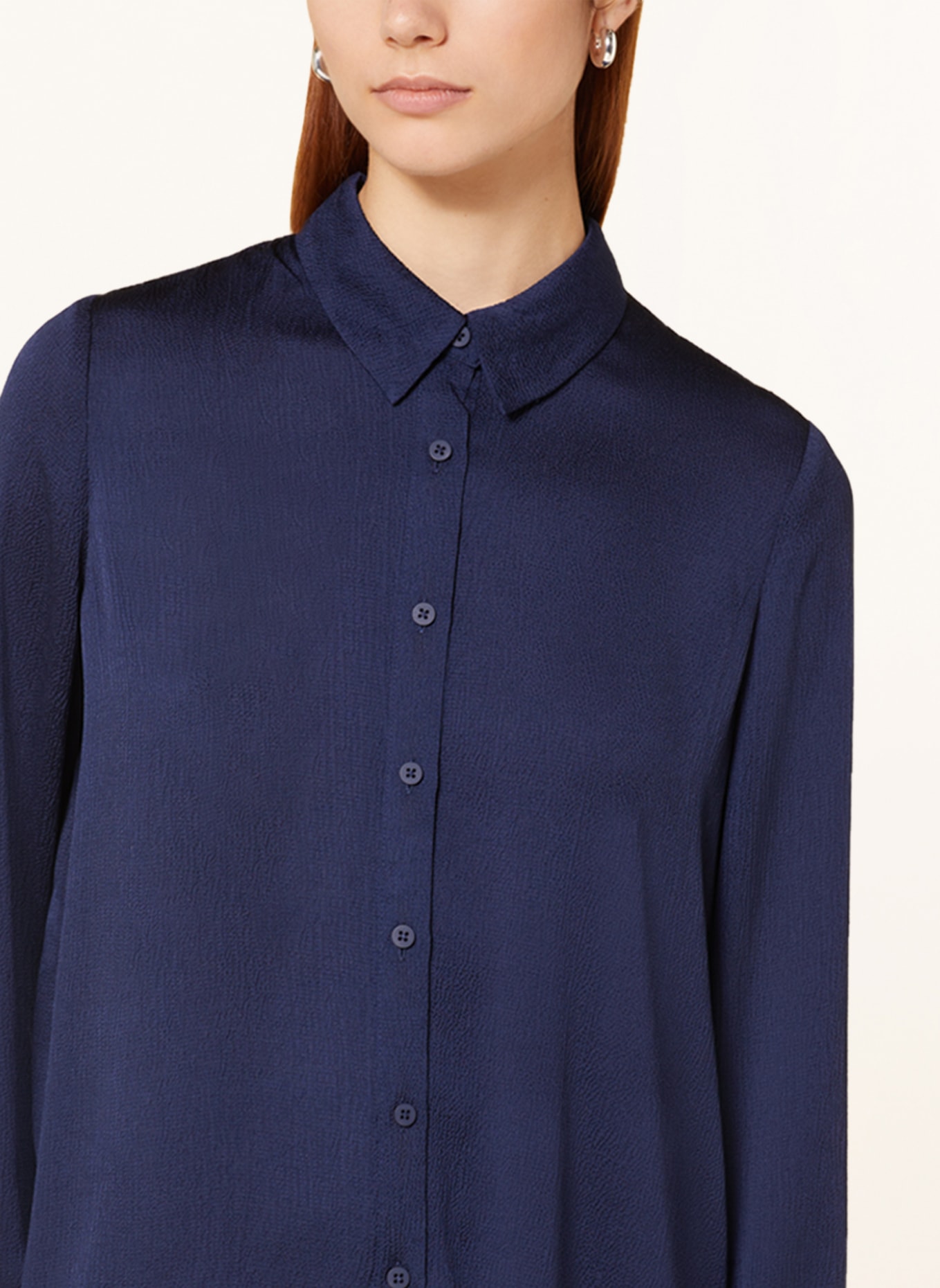 WHISTLES Satin shirt blouse, Color: BLUE (Image 4)
