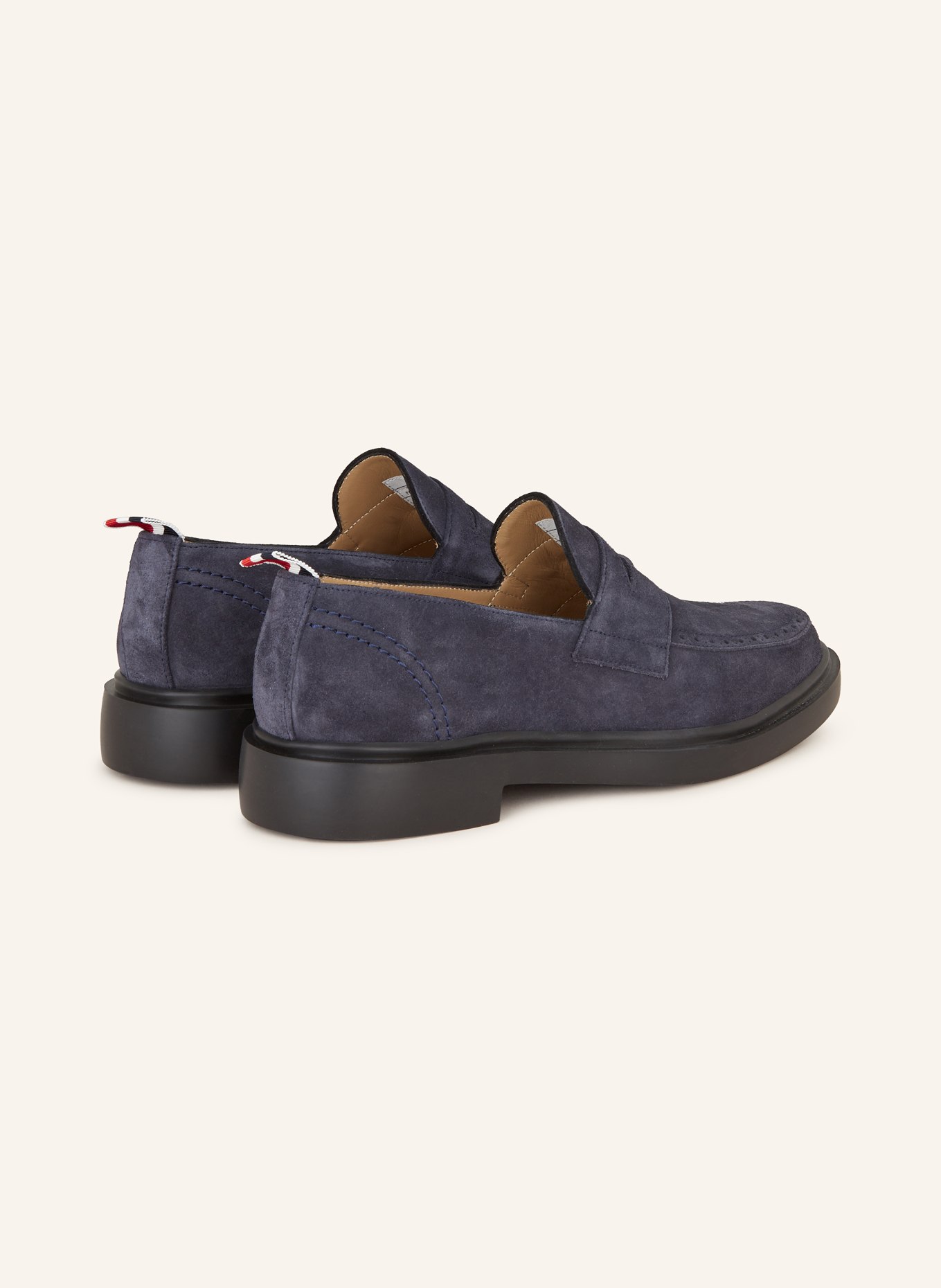 THOM BROWNE. Penny loafers, Color: DARK BLUE (Image 2)