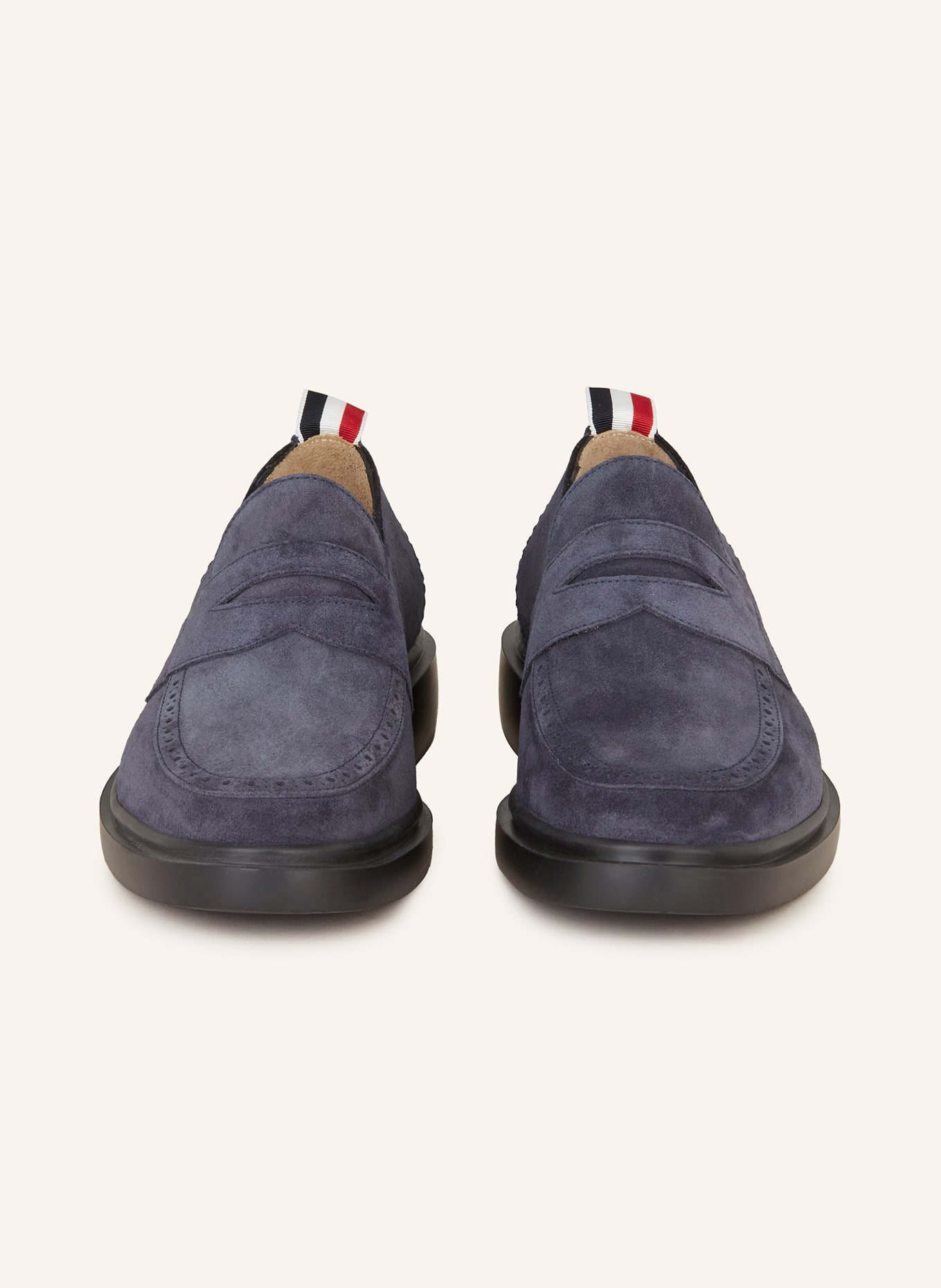 THOM BROWNE. Penny loafers, Color: DARK BLUE (Image 3)
