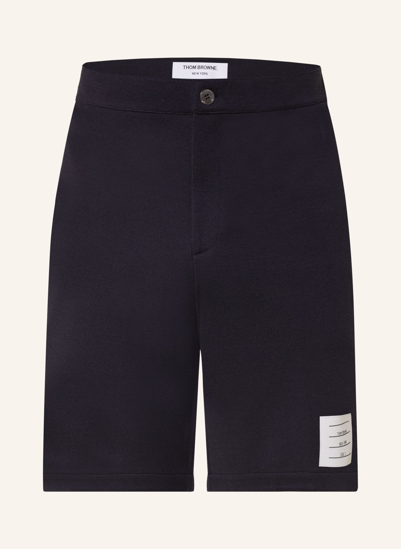 THOM BROWNE. Knit shorts made of merino wool, Color: DARK BLUE (Image 1)