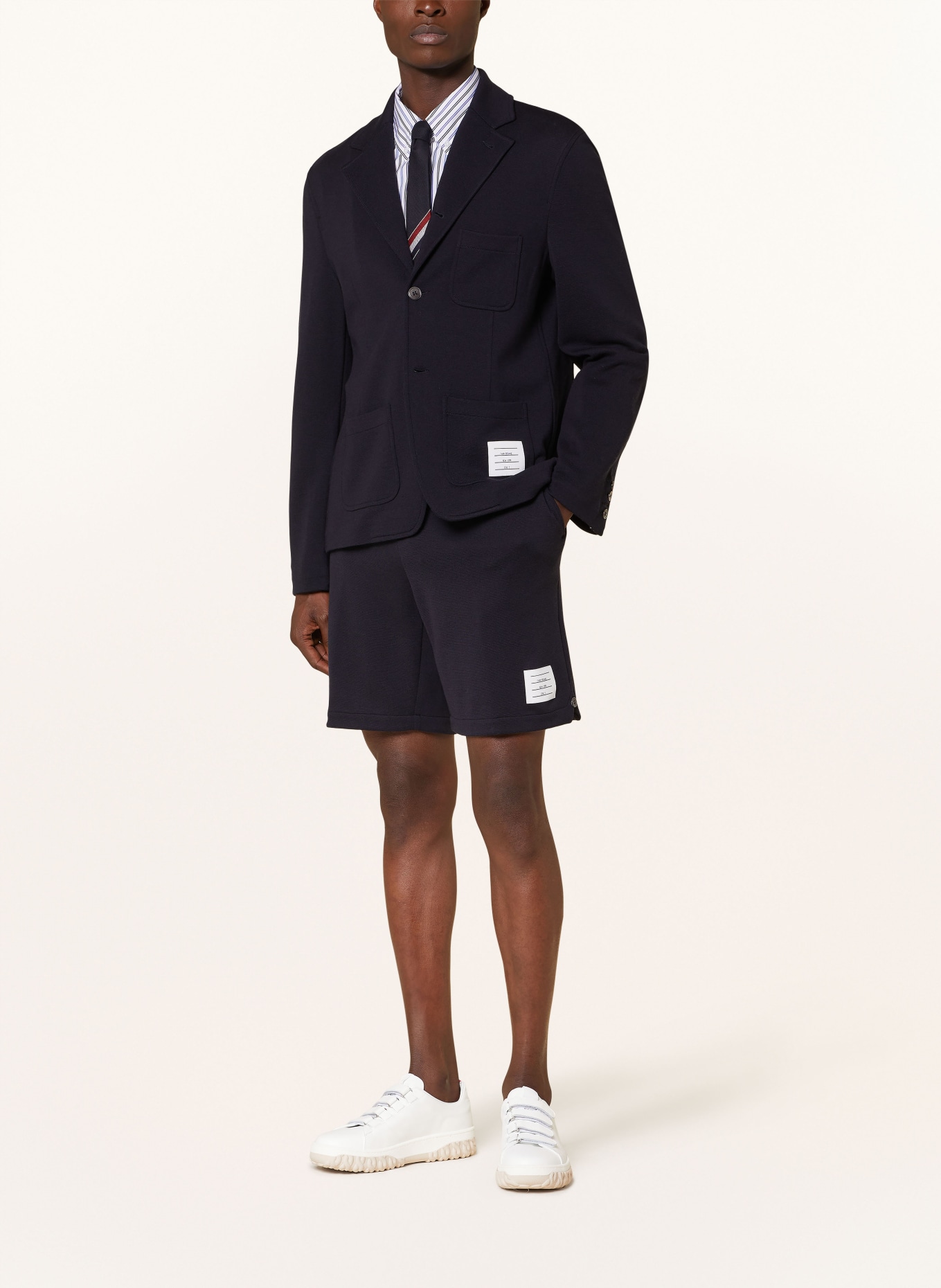 THOM BROWNE. Knit shorts made of merino wool, Color: DARK BLUE (Image 2)