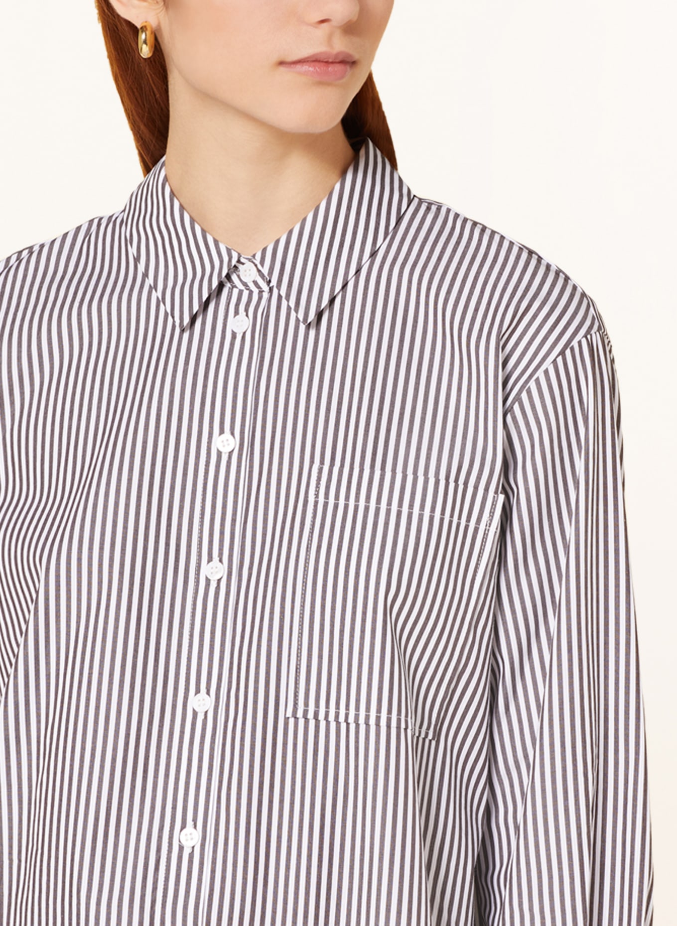 WHISTLES Shirt blouse, Color: WHITE/ BLACK (Image 4)