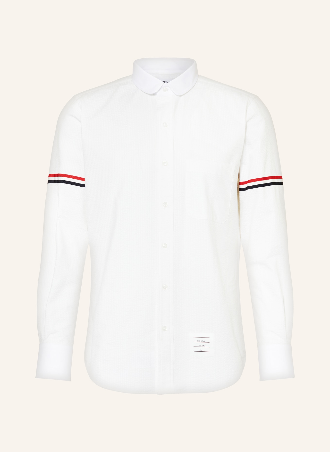 THOM BROWNE. Shirt straight fit, Color: WHITE (Image 1)