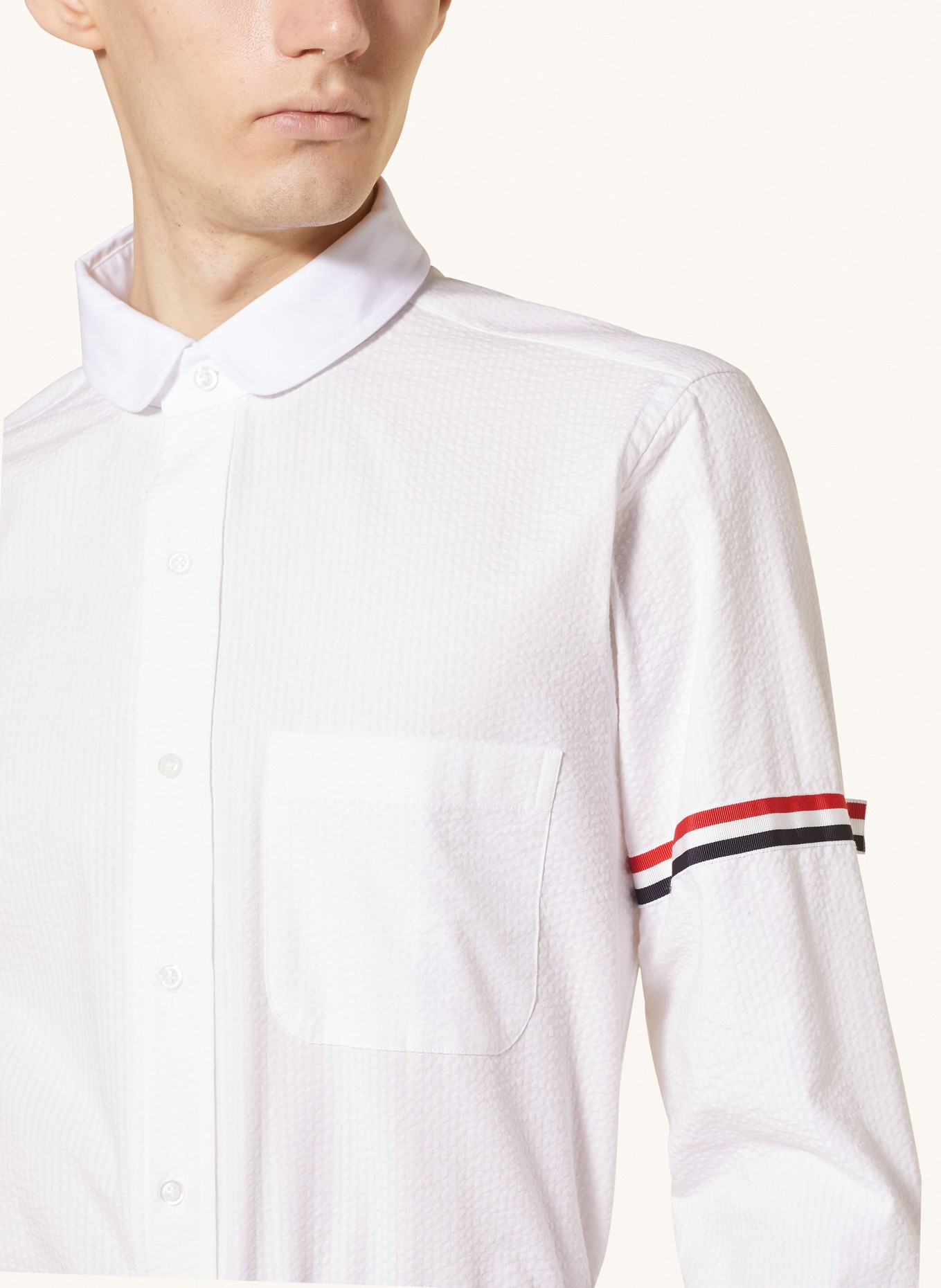 THOM BROWNE. Shirt straight fit, Color: WHITE (Image 5)