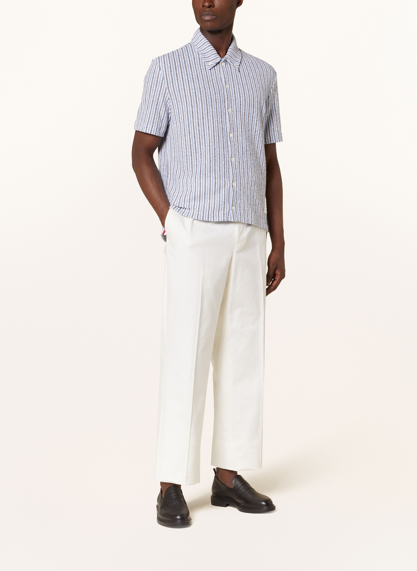 THOM BROWNE. Knit shirt regular fit, Color: LIGHT BLUE/ WHITE (Image 2)