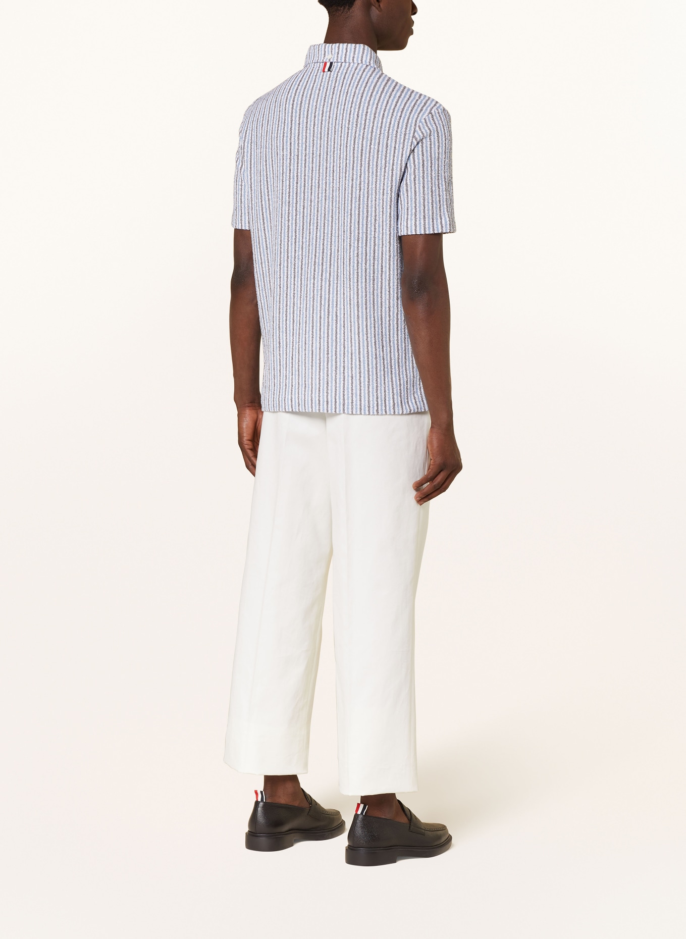 THOM BROWNE. Knit shirt regular fit, Color: LIGHT BLUE/ WHITE (Image 3)