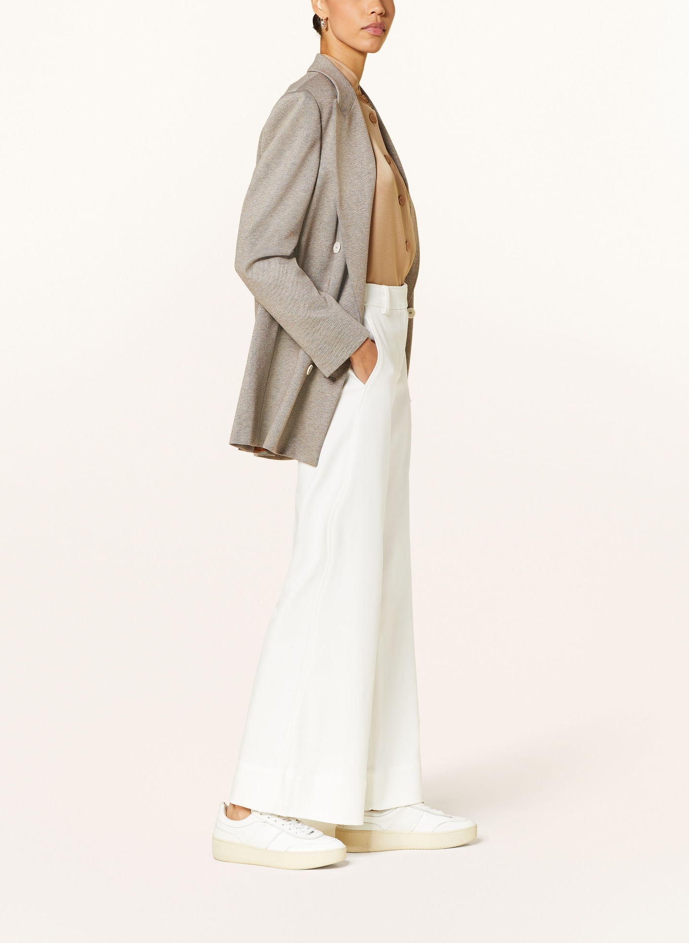 windsor. Wide leg trousers, Color: WHITE (Image 4)