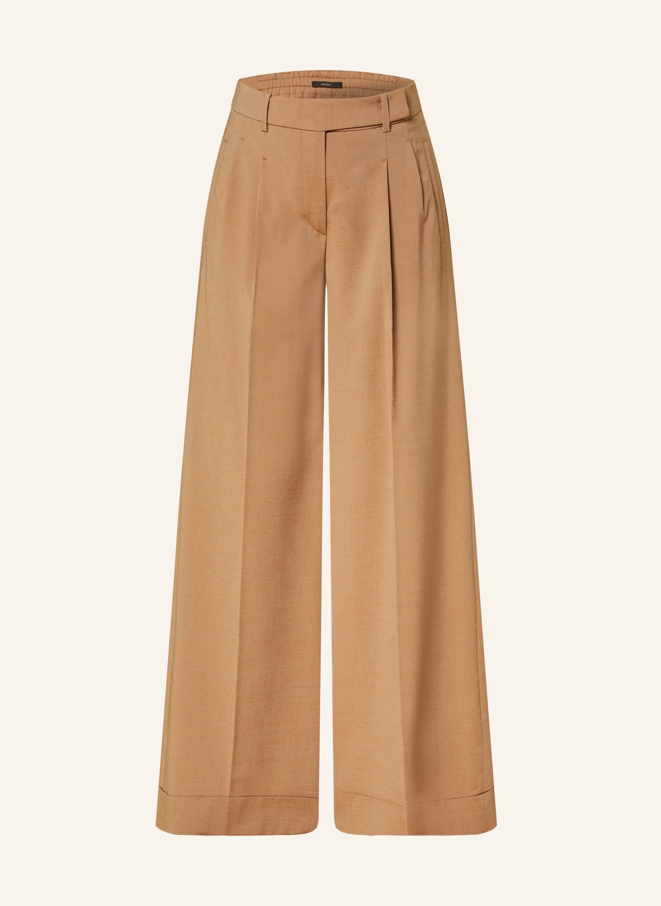 windsor. Wide leg trousers, Color: BROWN (Image 1)