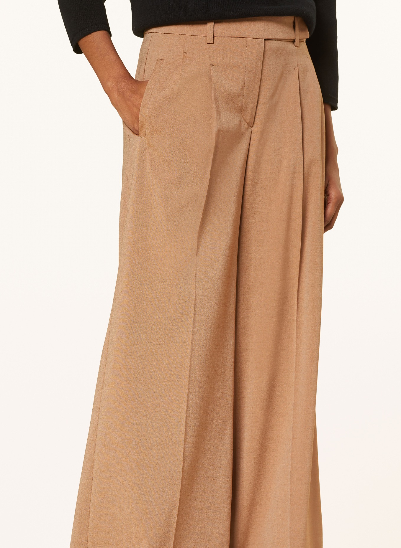 windsor. Wide leg trousers, Color: BROWN (Image 5)