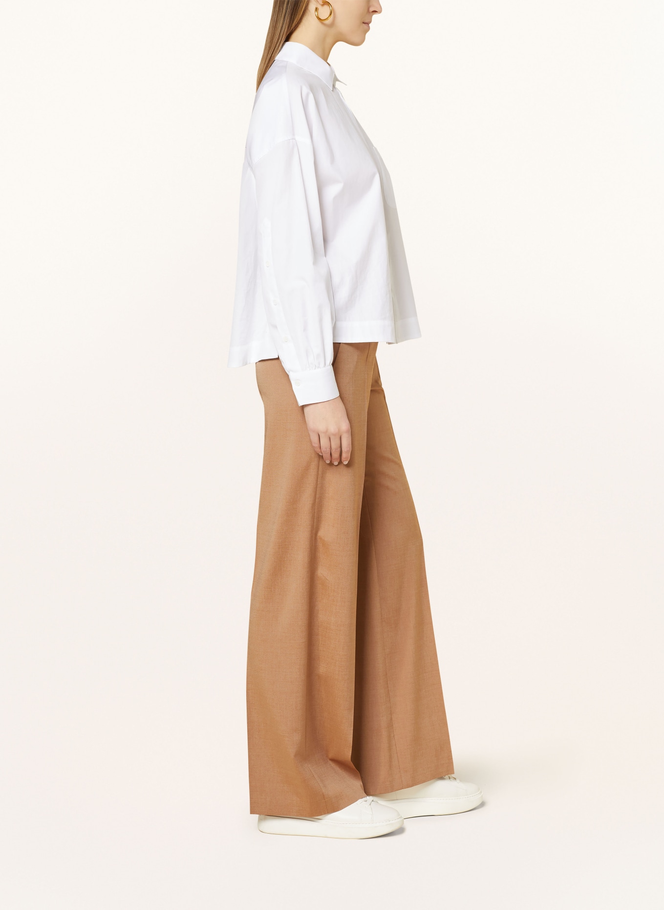 windsor. Wide leg trousers, Color: BROWN (Image 4)