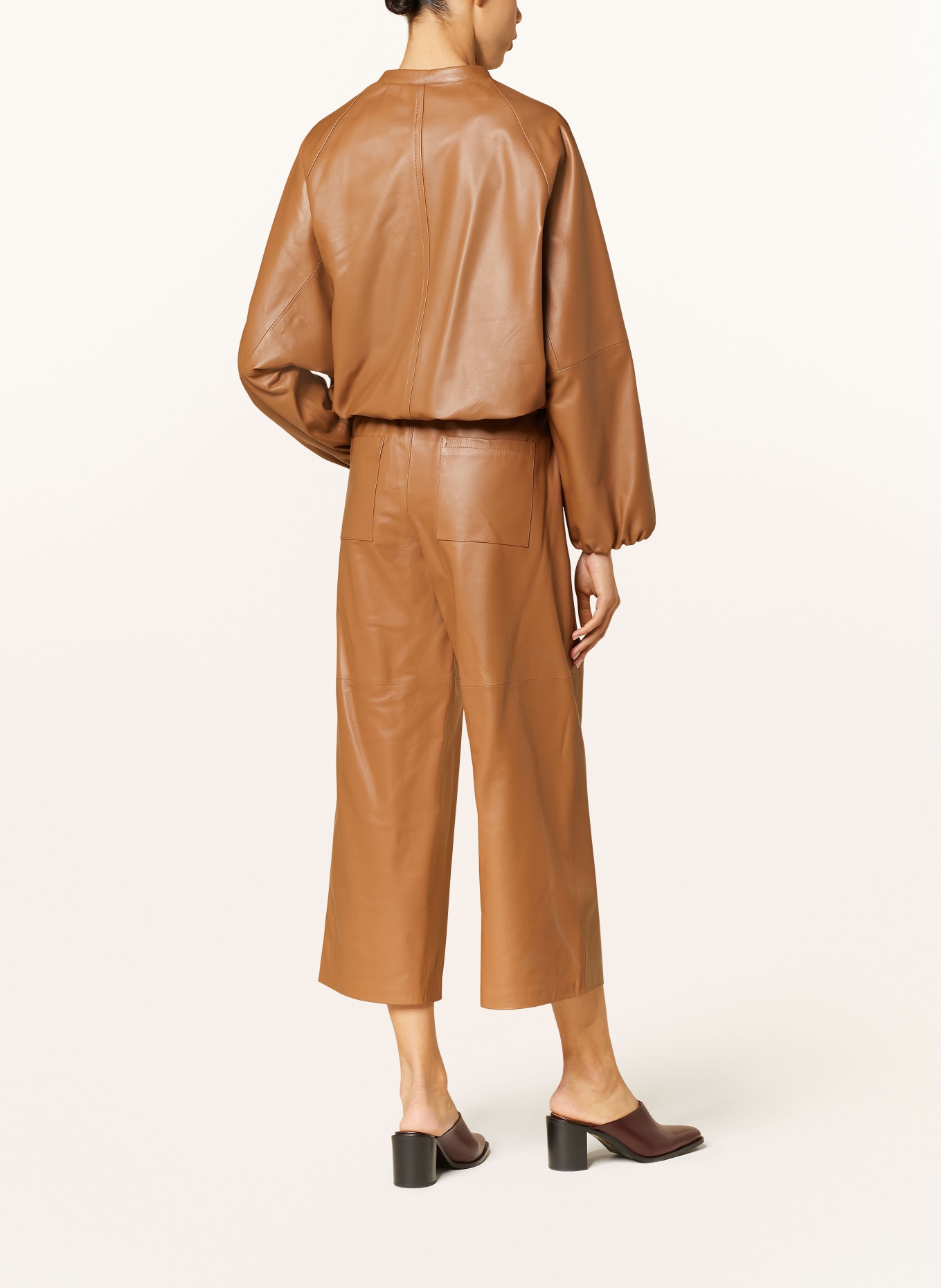windsor. Leather culottes, Color: BROWN (Image 3)