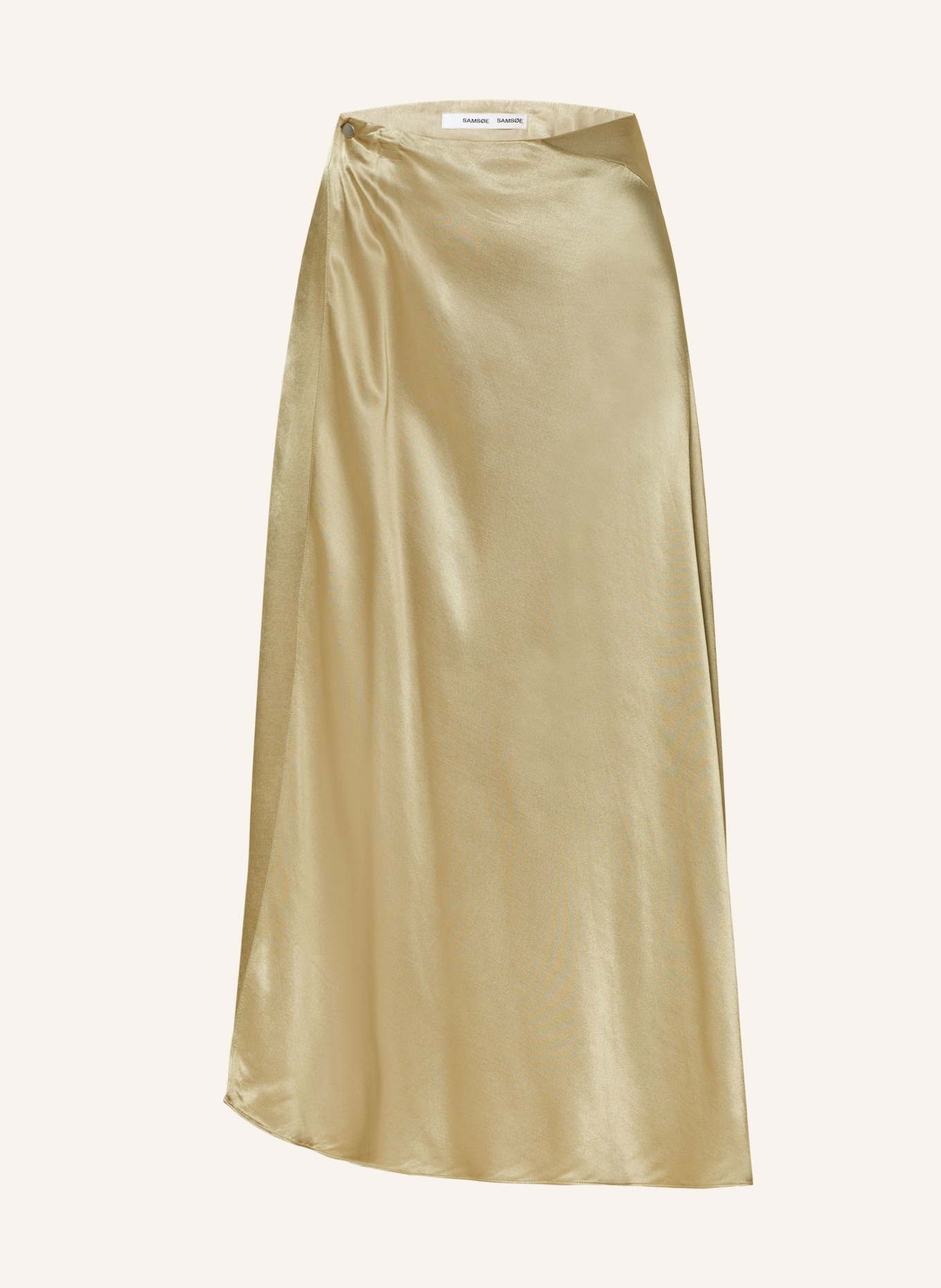 SAMSØE  SAMSØE Wrap skirt VIKTORIA in satin, Color: OLIVE (Image 1)