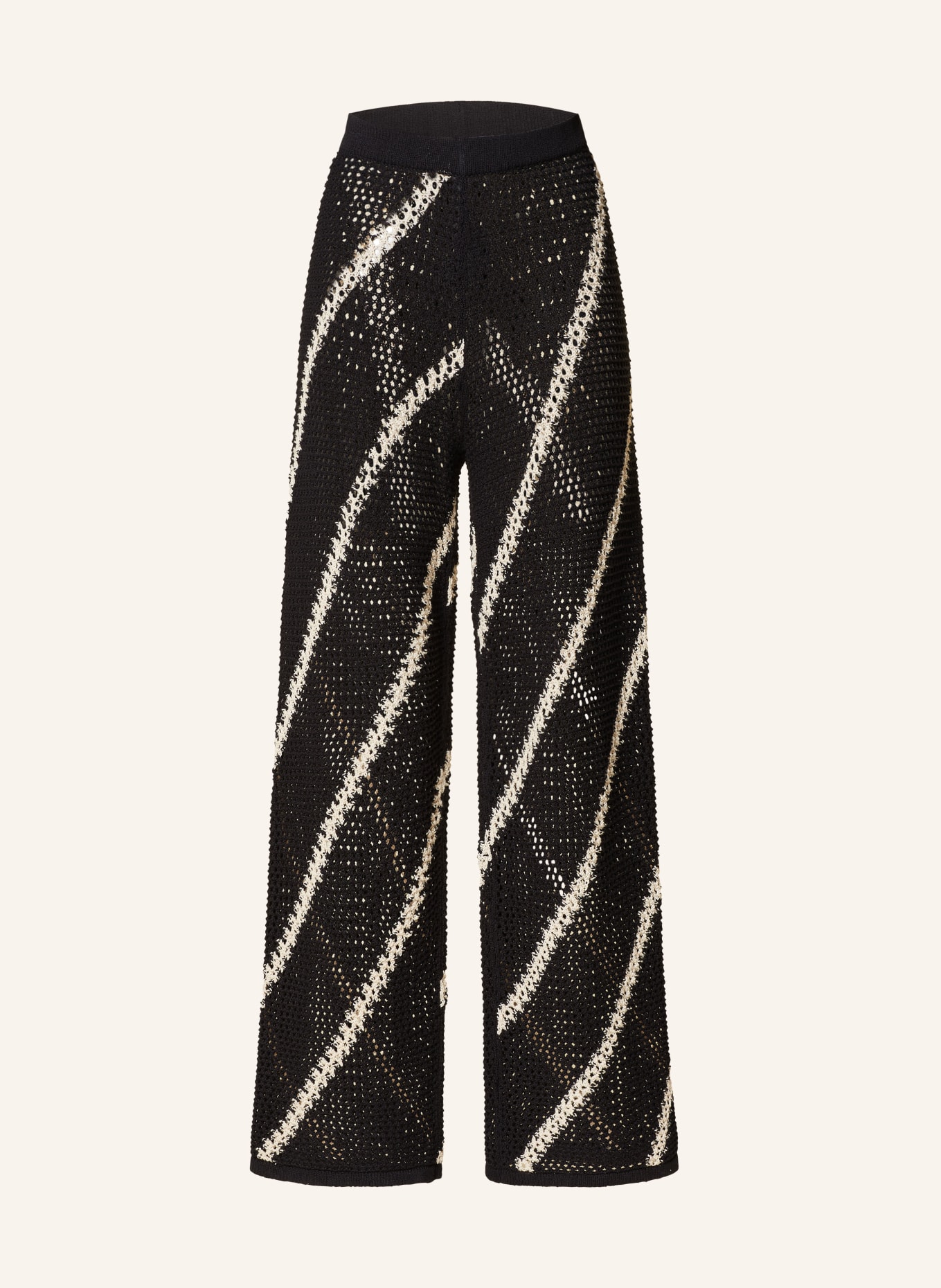 SAMSØE  SAMSØE Strickhose SAISHA: SCHWARZ / CREME