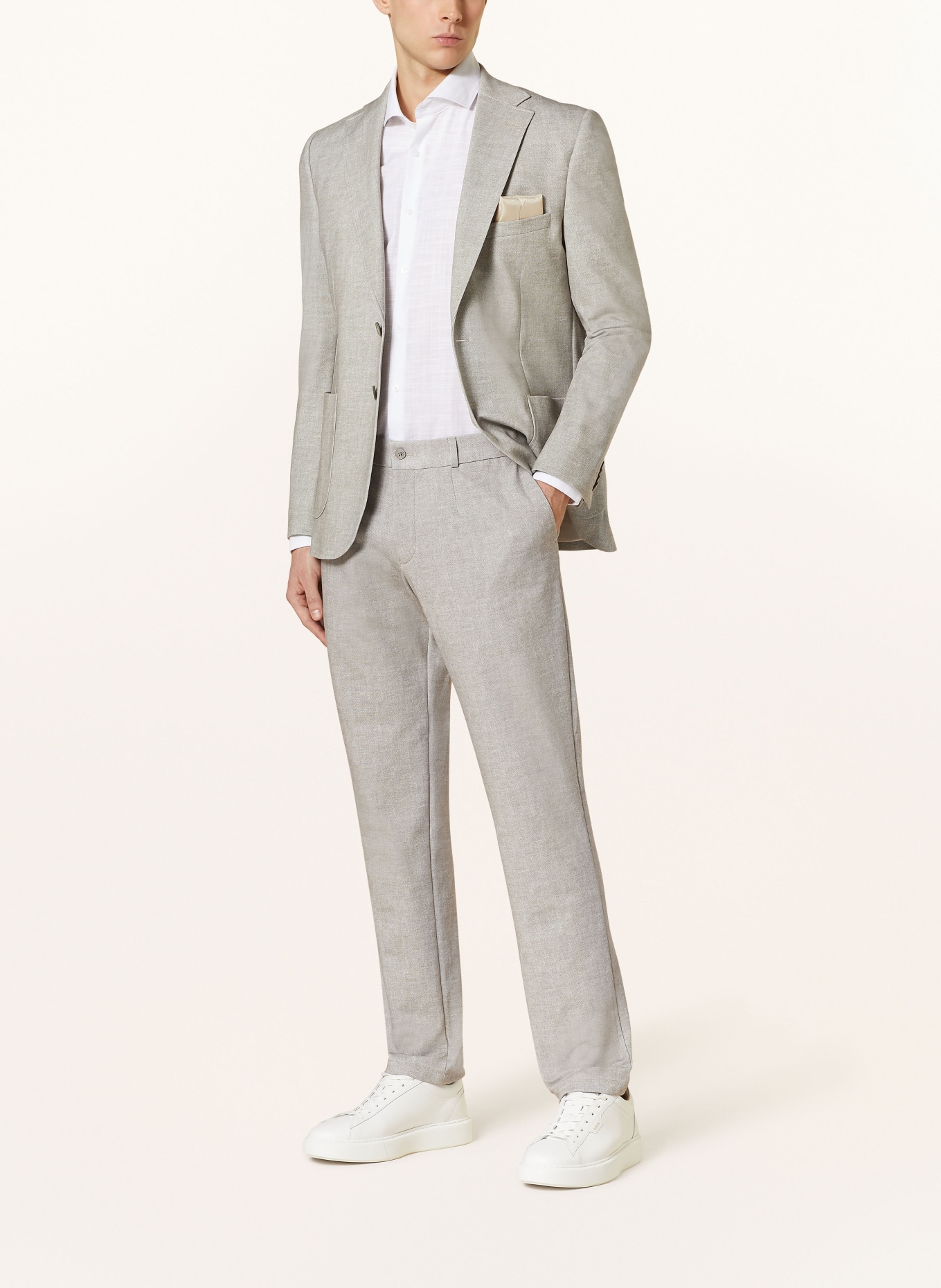 PAUL Suit trousers slim fit in jersey, Color: 220 SAND (Image 2)