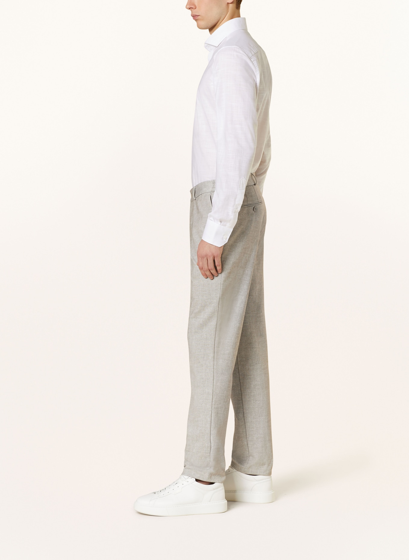 PAUL Spodnie garniturowe z dżerseju slim fit, Kolor: 220 SAND (Obrazek 5)