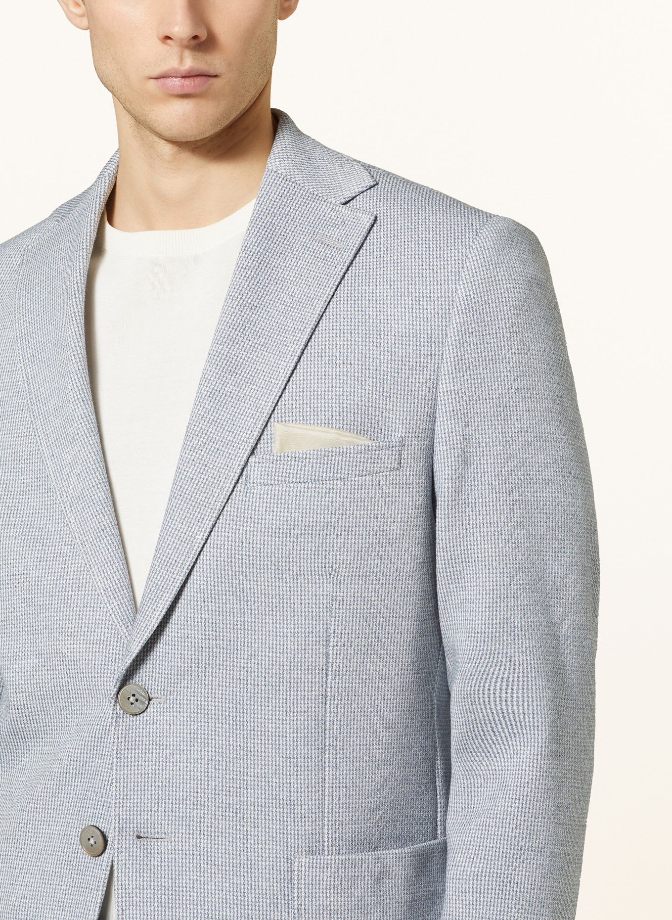 PAUL Suit jacket slim fit in jersey, Color: 650 Mid Blue (Image 6)