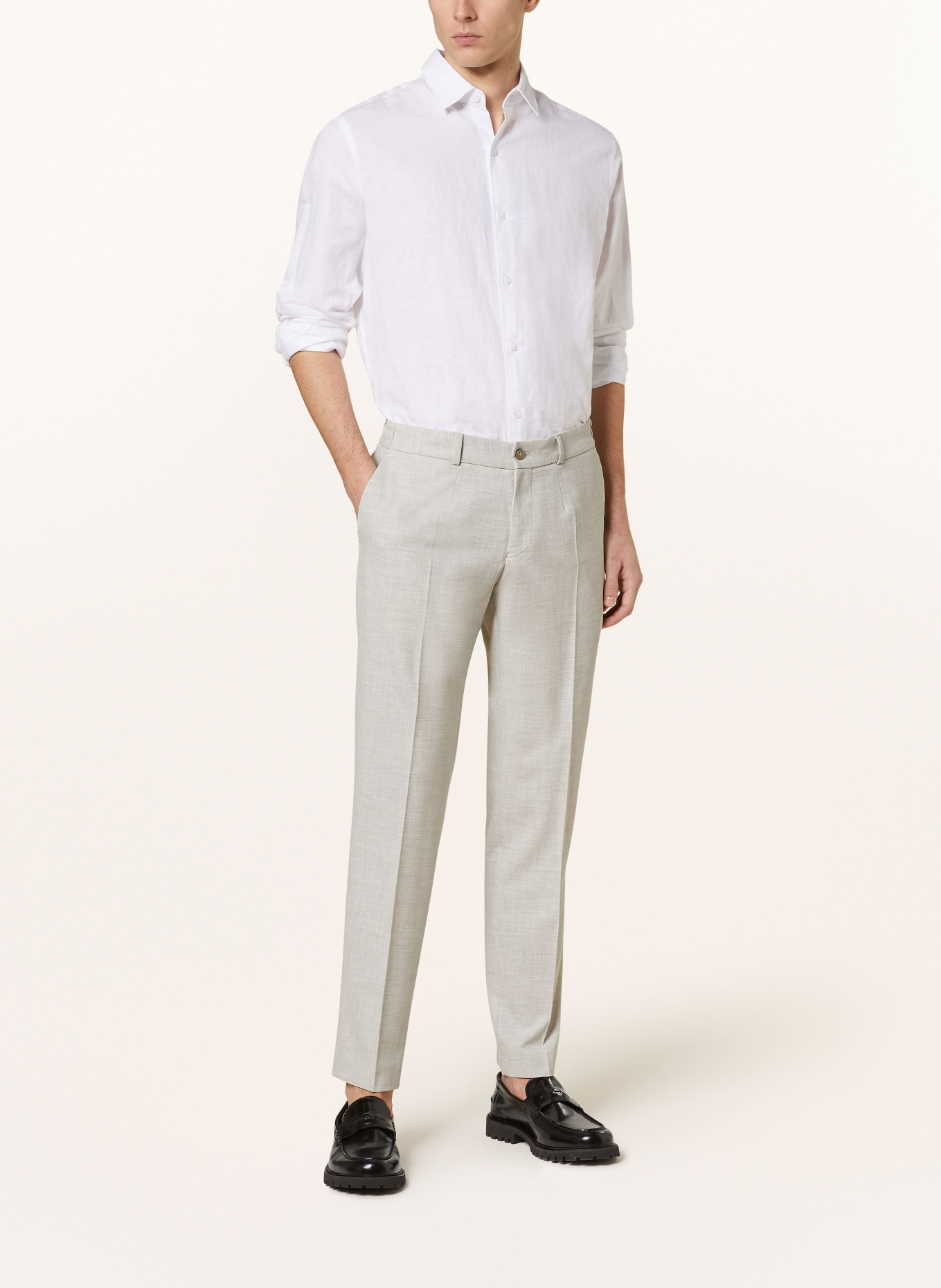 PAUL Spodnie garniturowe extra slim fit, Kolor: JASNOCZARY (Obrazek 3)