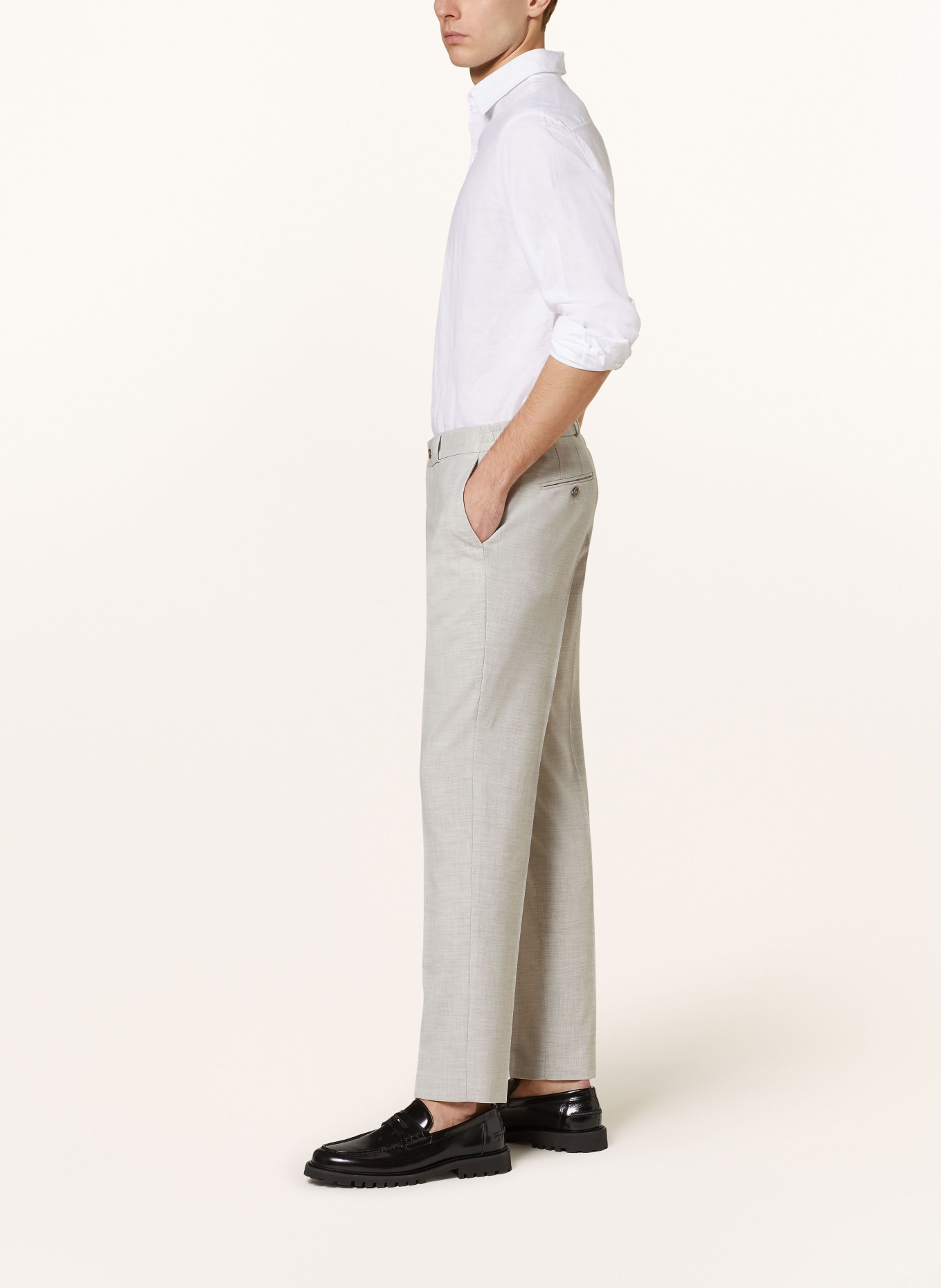 PAUL Spodnie garniturowe extra slim fit, Kolor: JASNOCZARY (Obrazek 5)