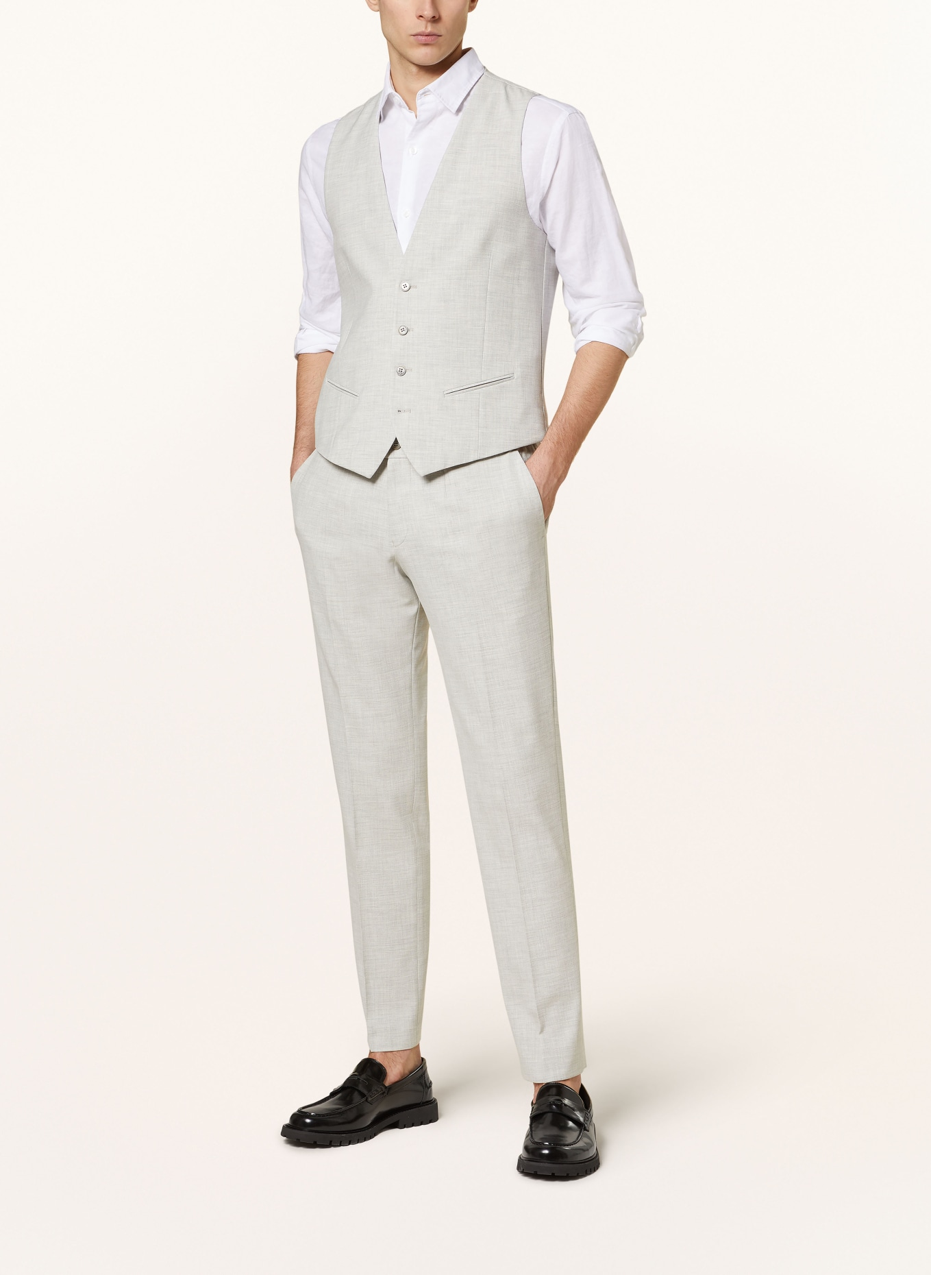 PAUL Suit vest extra slim fit, Color: LIGHT GRAY (Image 3)