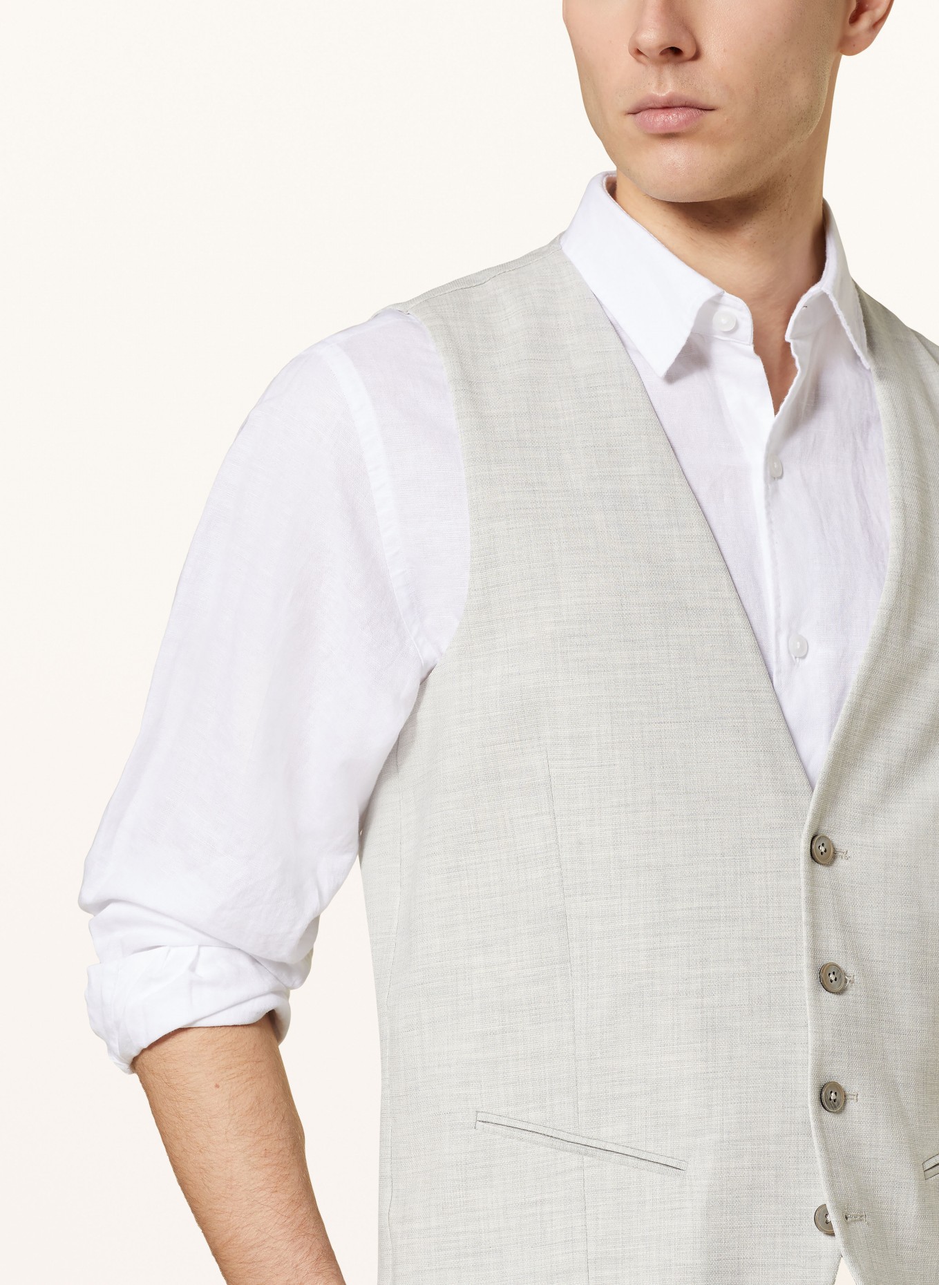 PAUL Suit vest extra slim fit, Color: LIGHT GRAY (Image 5)