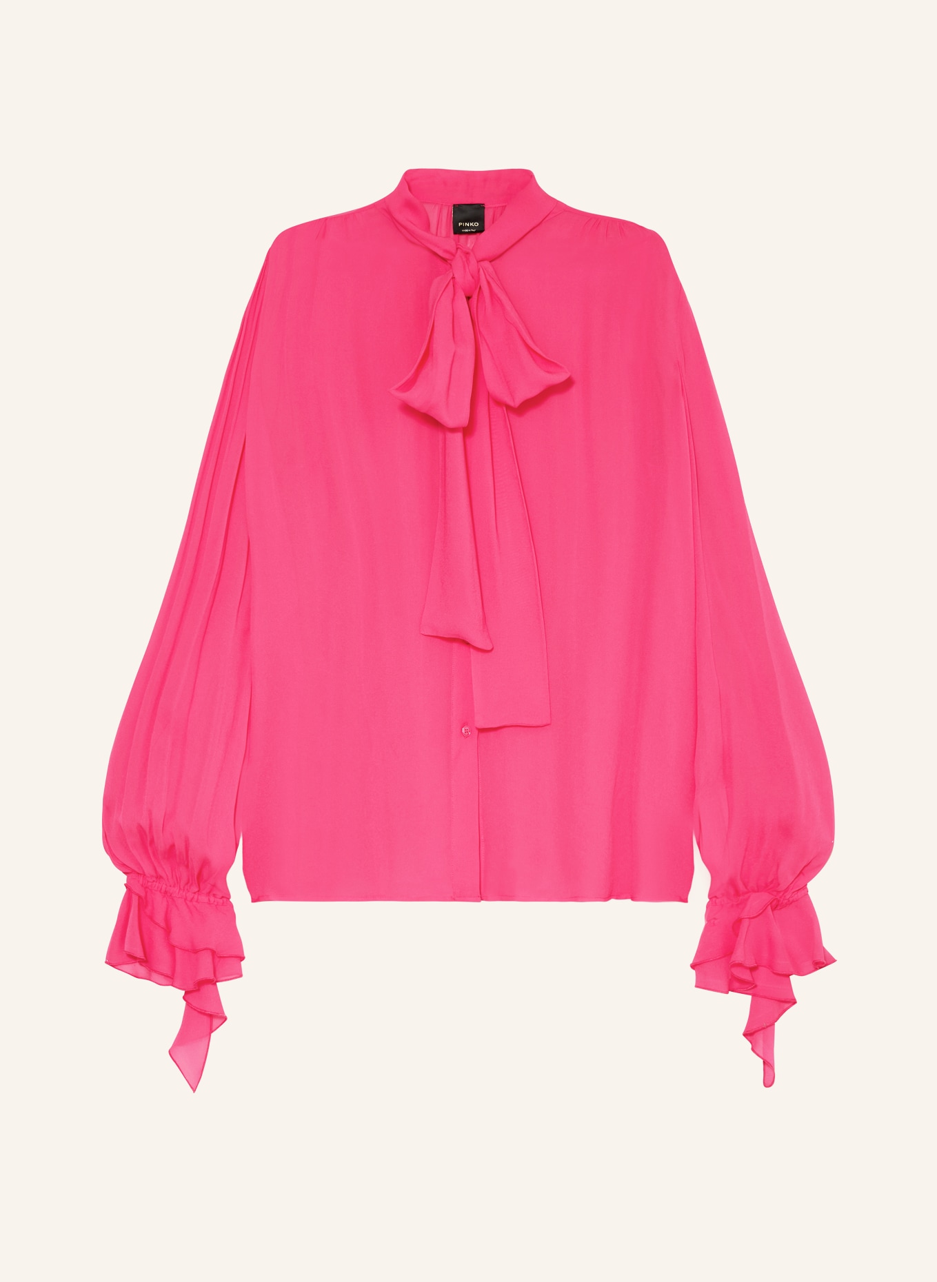 PINKO Bow-tie blouse SCOZIA with frills, Color: PINK (Image 1)