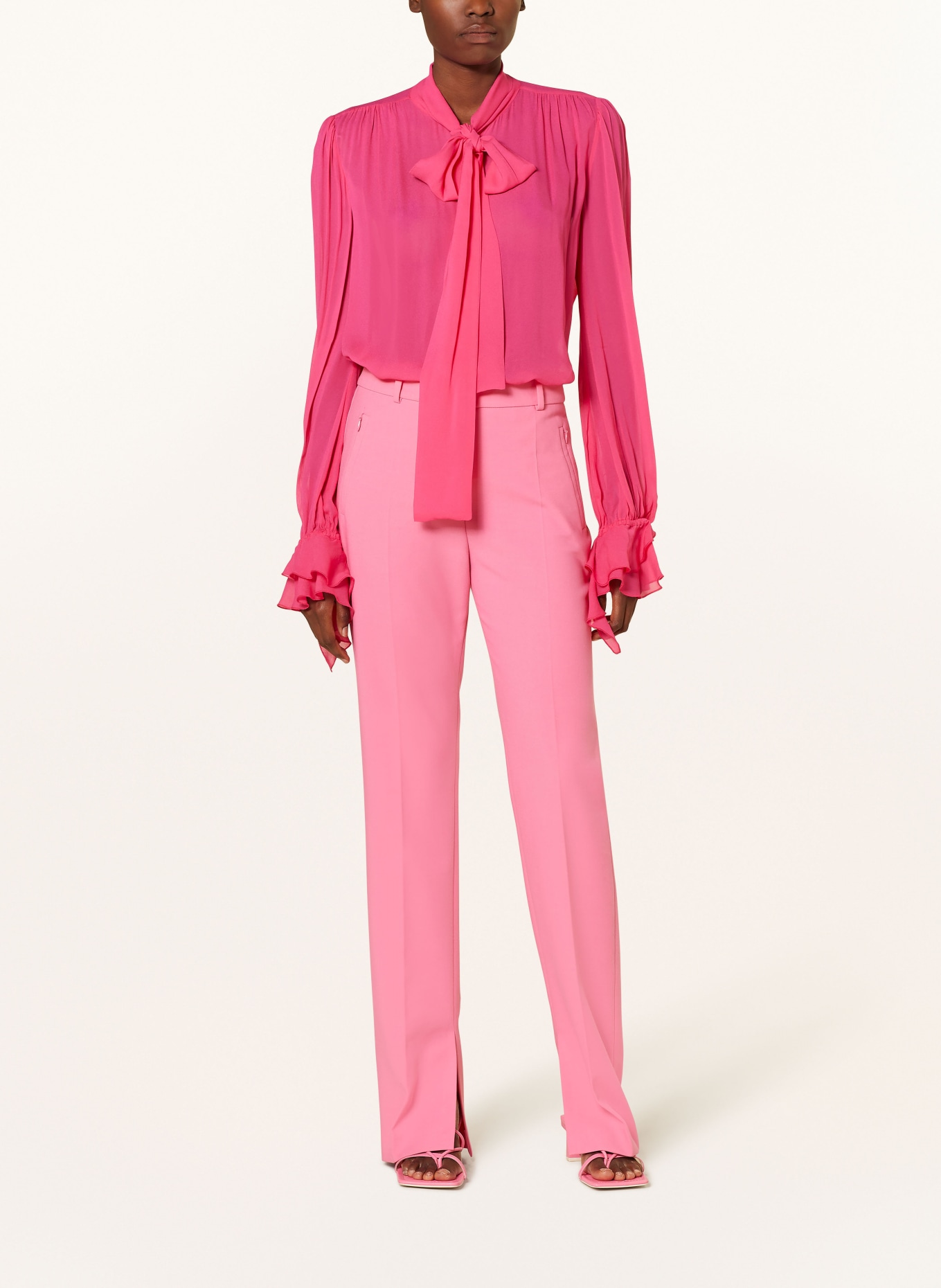 PINKO Bow-tie blouse SCOZIA with frills, Color: PINK (Image 2)