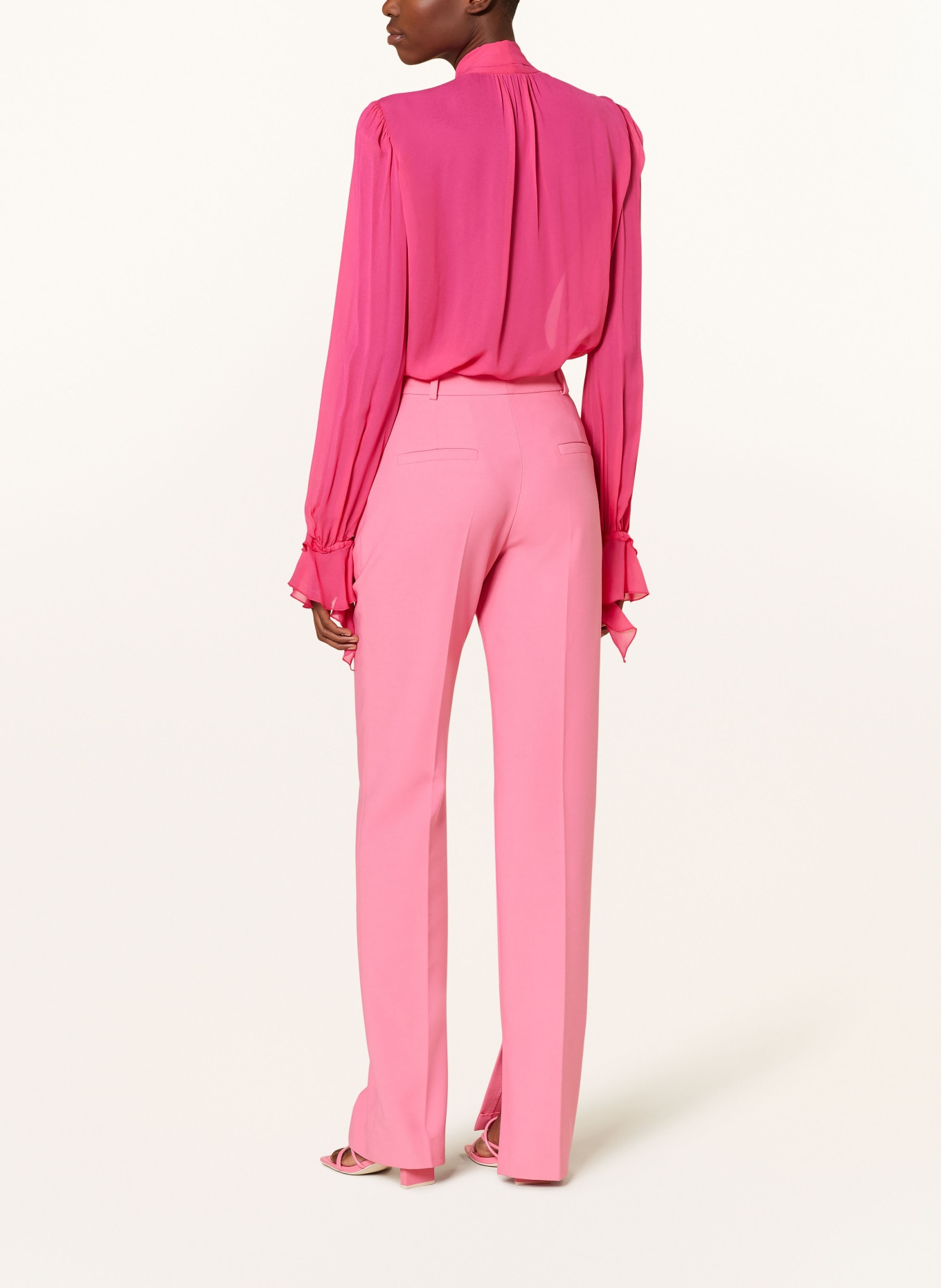 PINKO Bow-tie blouse SCOZIA with frills, Color: PINK (Image 3)
