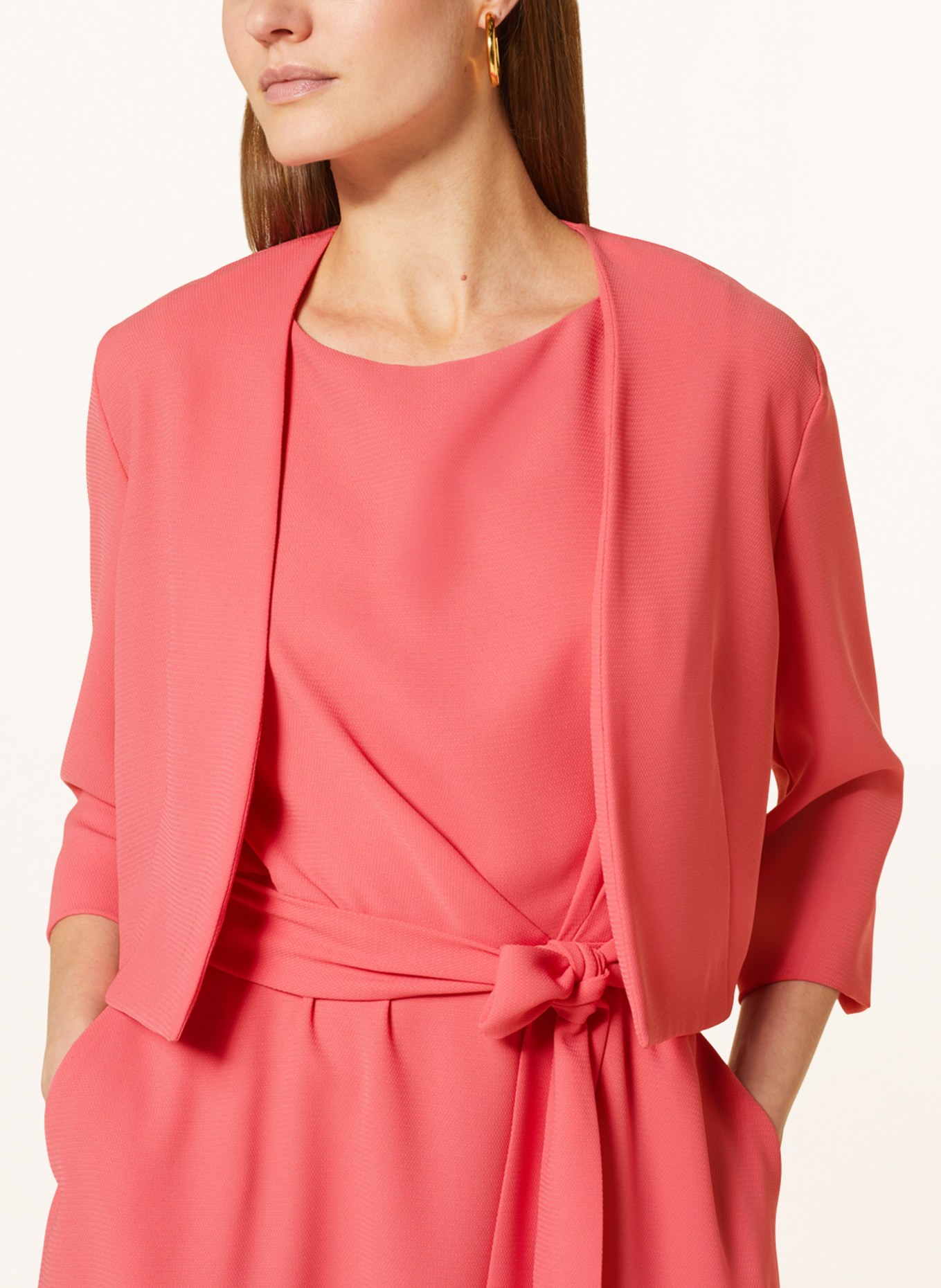 Vera Mont Cropped blazer with 3/4 sleeves, Color: LIGHT RED (Image 4)