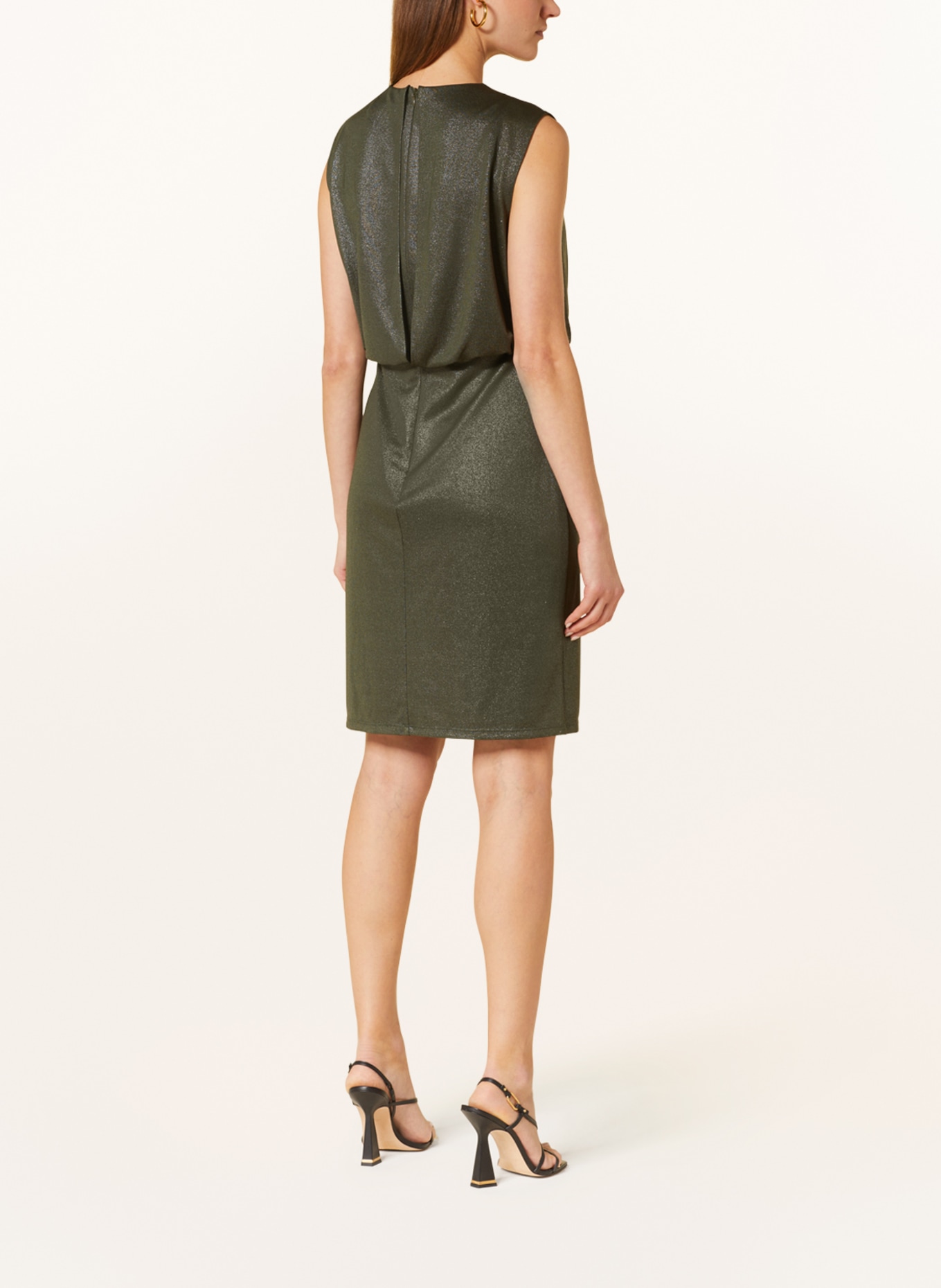 Vera Mont Dress with glitter thread, Color: OLIVE (Image 3)