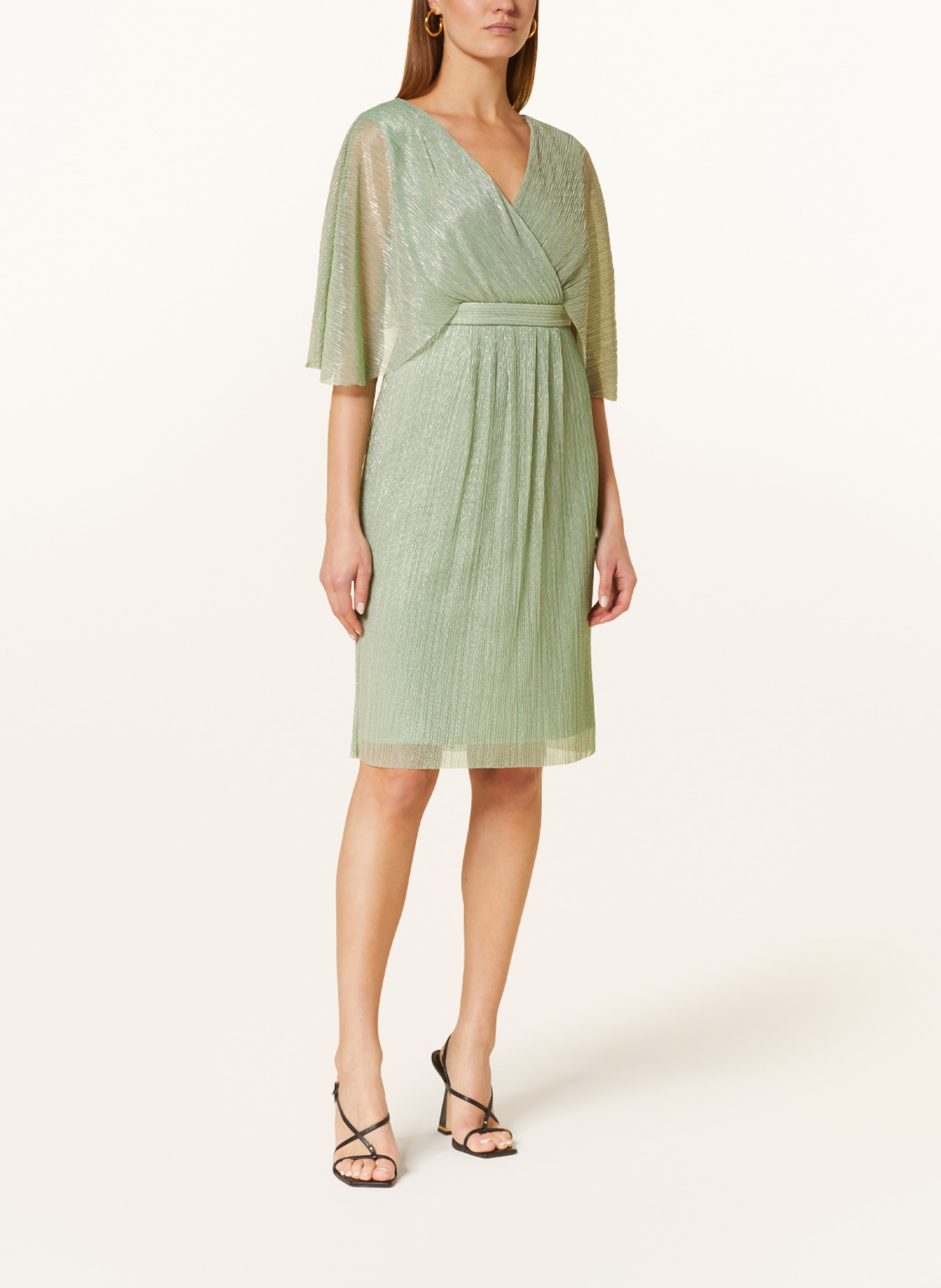 Vera Mont Cocktail dress with glitter thread, Color: LIGHT GREEN (Image 2)