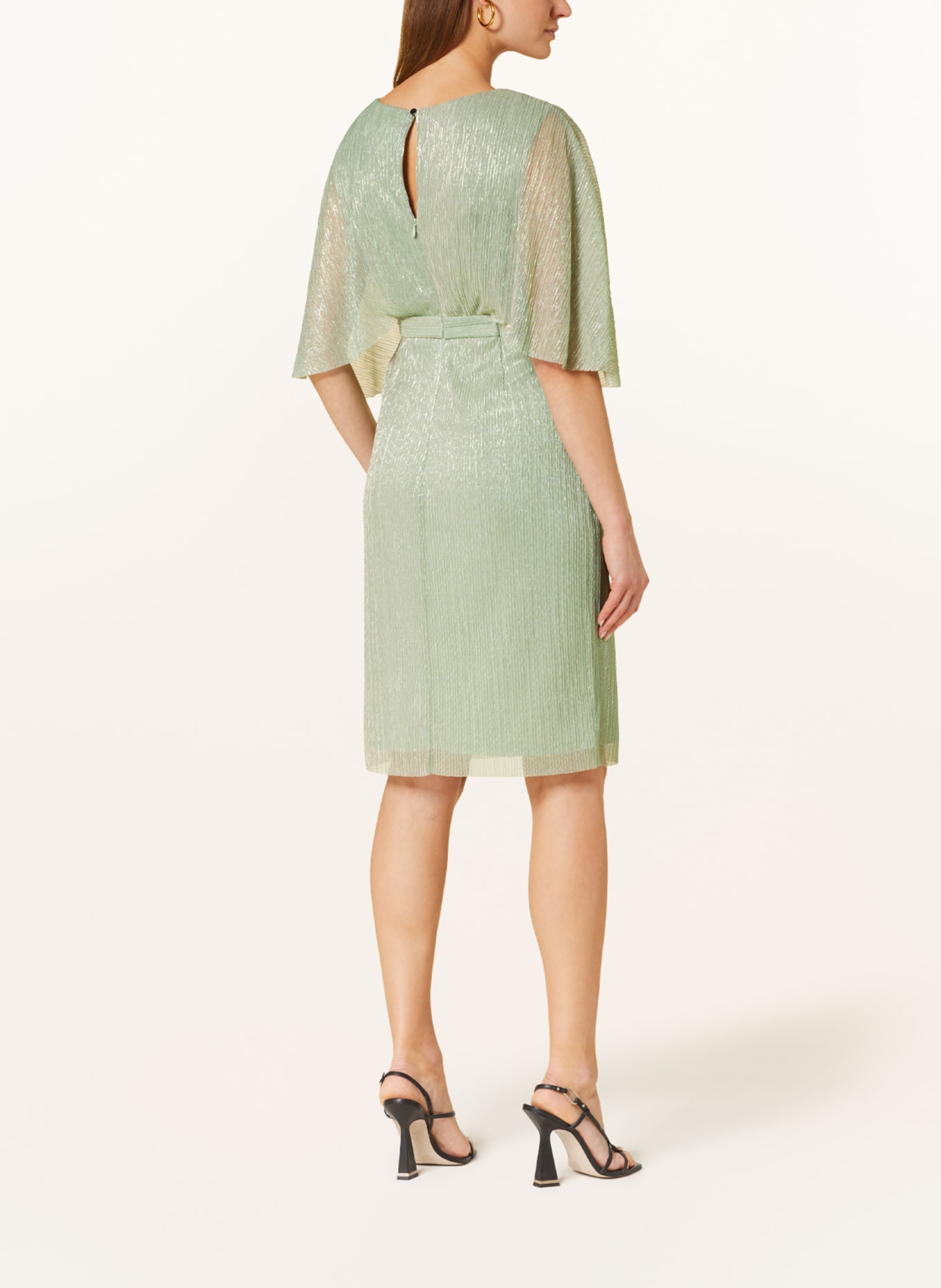 Vera Mont Cocktail dress with glitter thread, Color: LIGHT GREEN (Image 3)