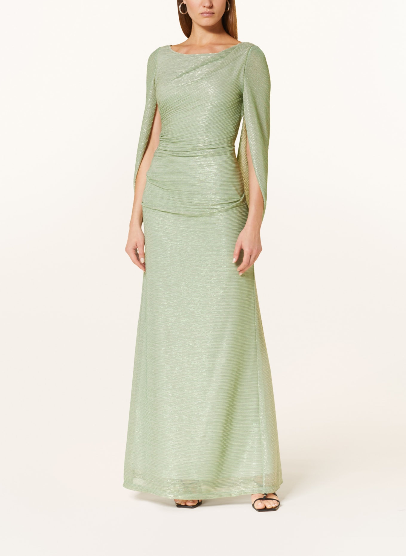 Vera Mont Evening dress with glitter thread, Color: LIGHT GREEN (Image 2)