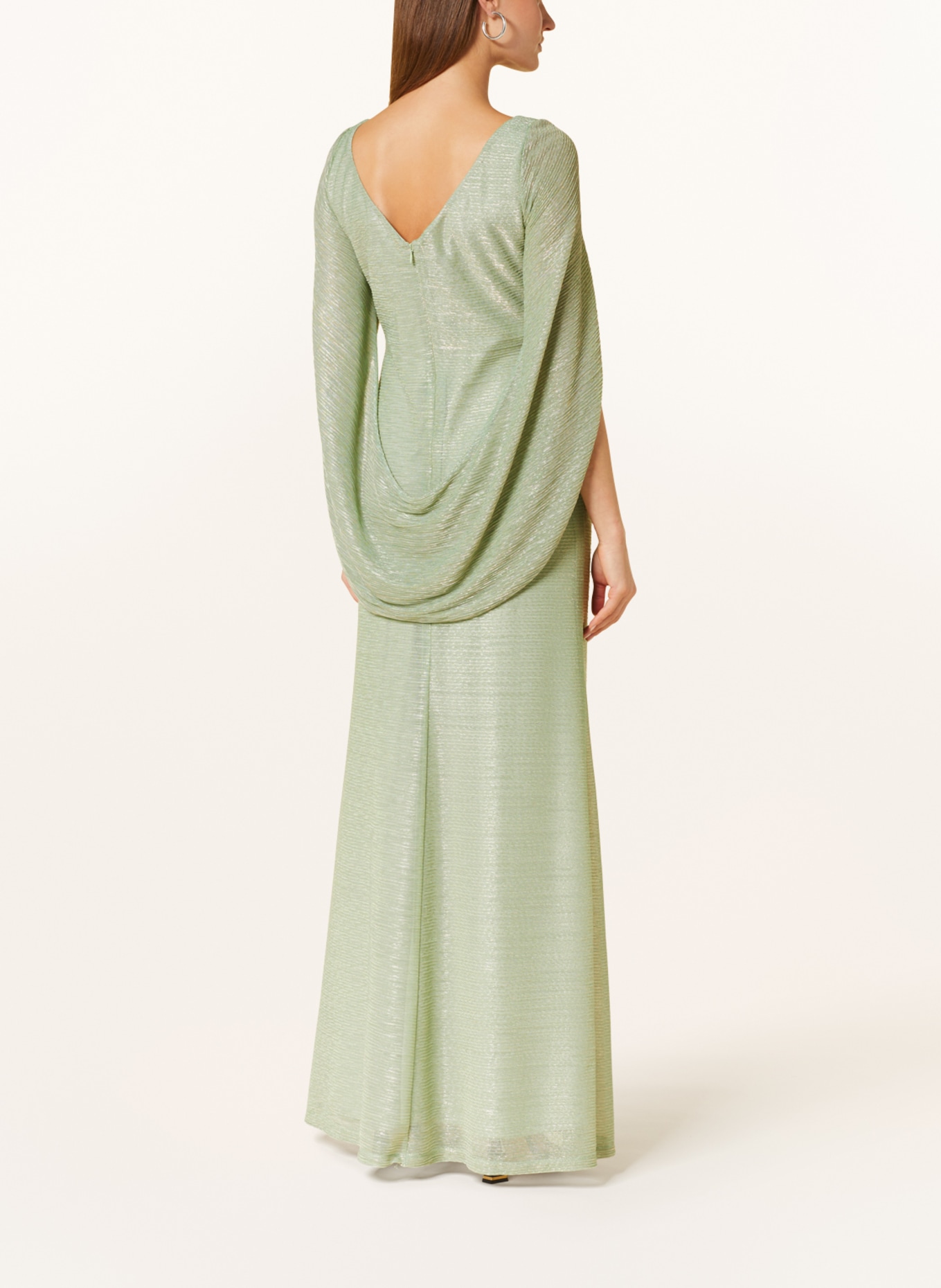 Vera Mont Evening dress with glitter thread, Color: LIGHT GREEN (Image 3)