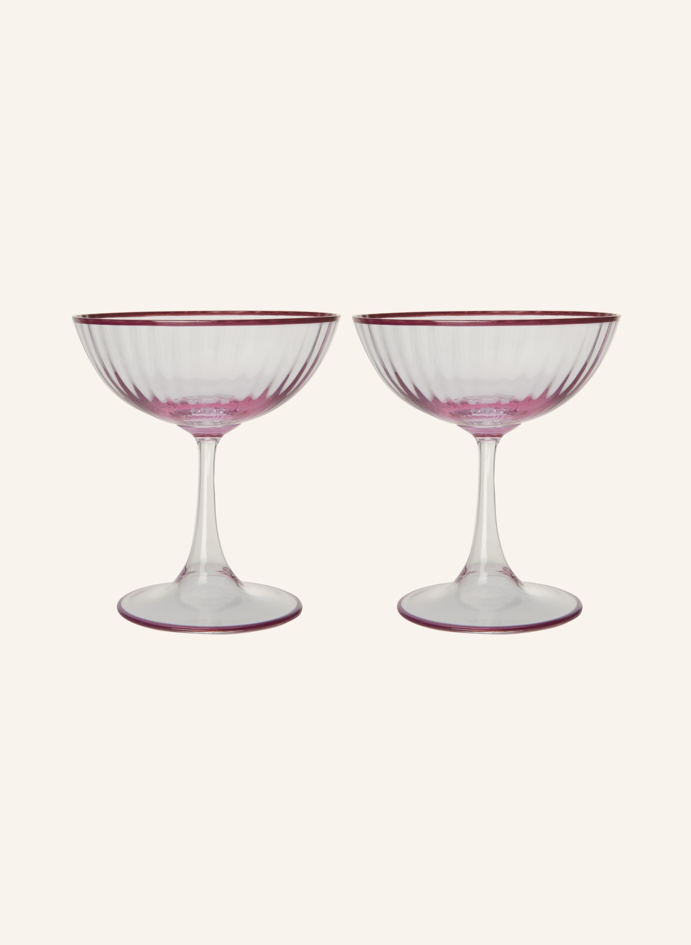 AQUAZZURA CASA Set of 2 champagne glasses, Color: ROSE (Image 1)