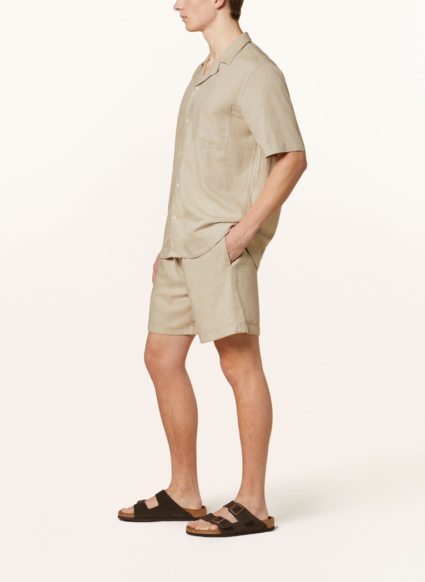 ARMEDANGELS Shorts JAACQUE with linen, Color: LIGHT BROWN (Image 4)