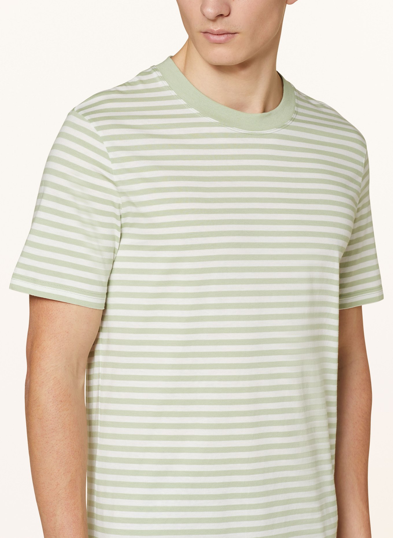 ARMEDANGELS T-shirt VEGAAS, Color: WHITE/ LIGHT GREEN (Image 4)