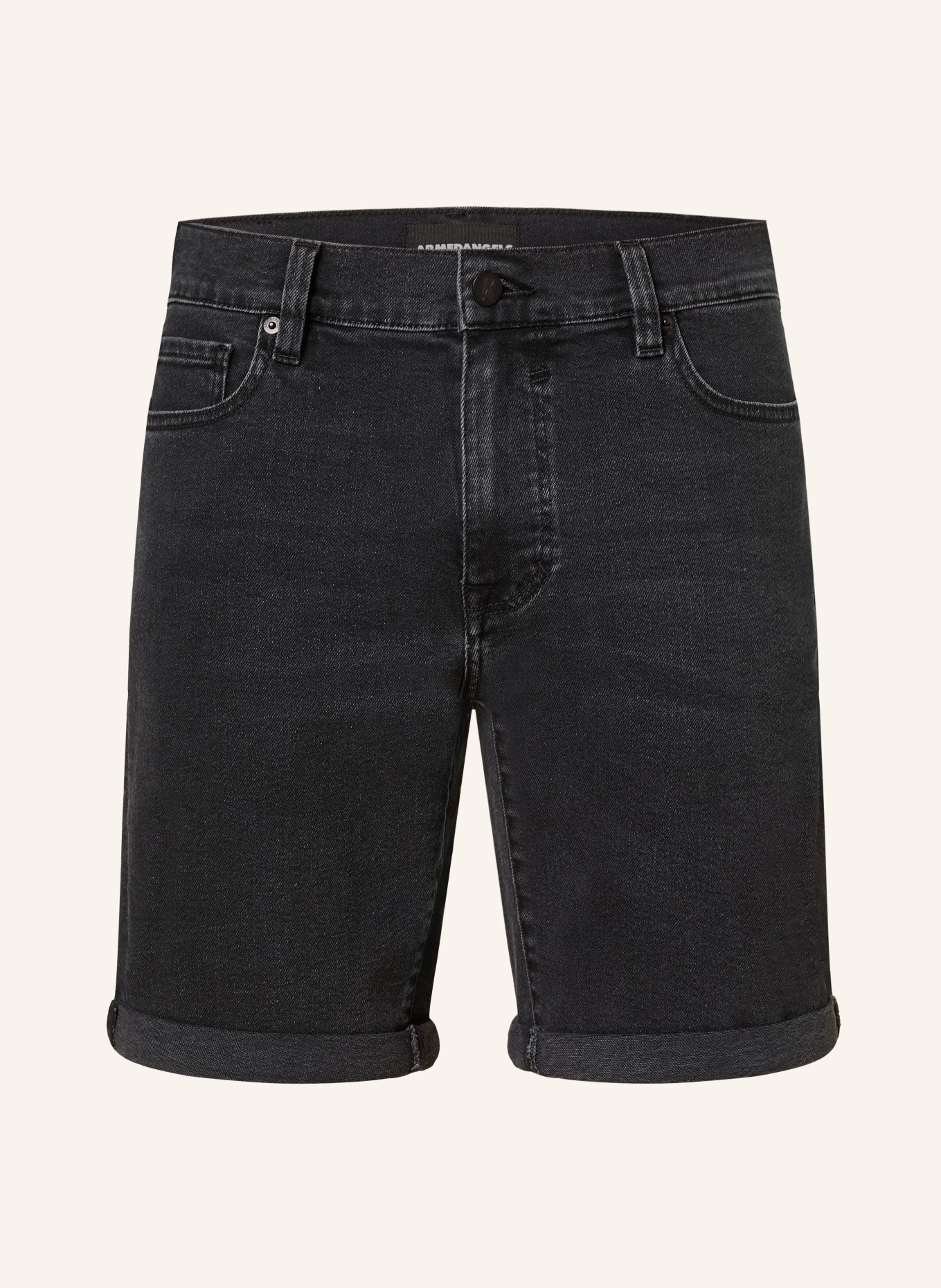 ARMEDANGELS Denim shorts NAAILO slim fit, Color: 2438 black washed authentic (Image 1)
