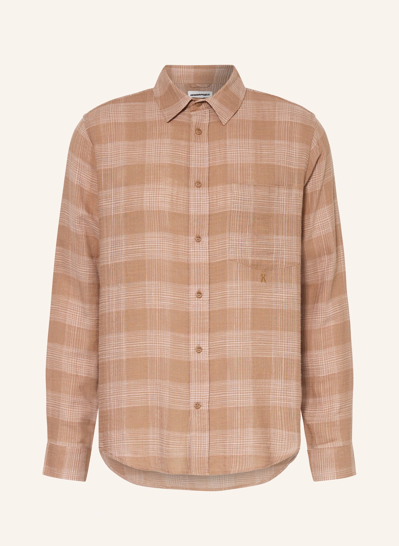 ARMEDANGELS Shirt FLAAVIEN comfort fit, Color: BROWN/ ROSE (Image 1)